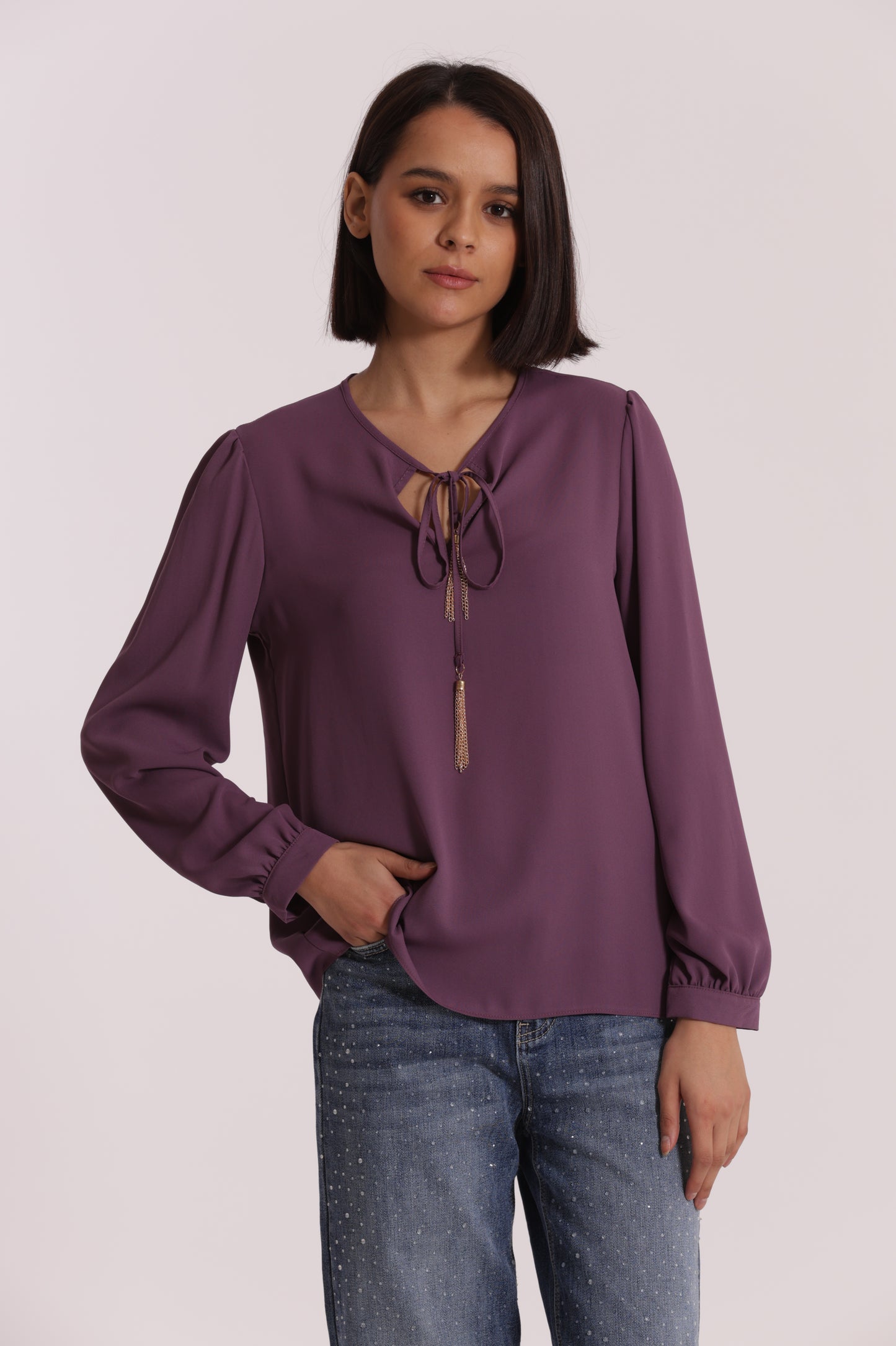 BLUSA CON FIOCCO