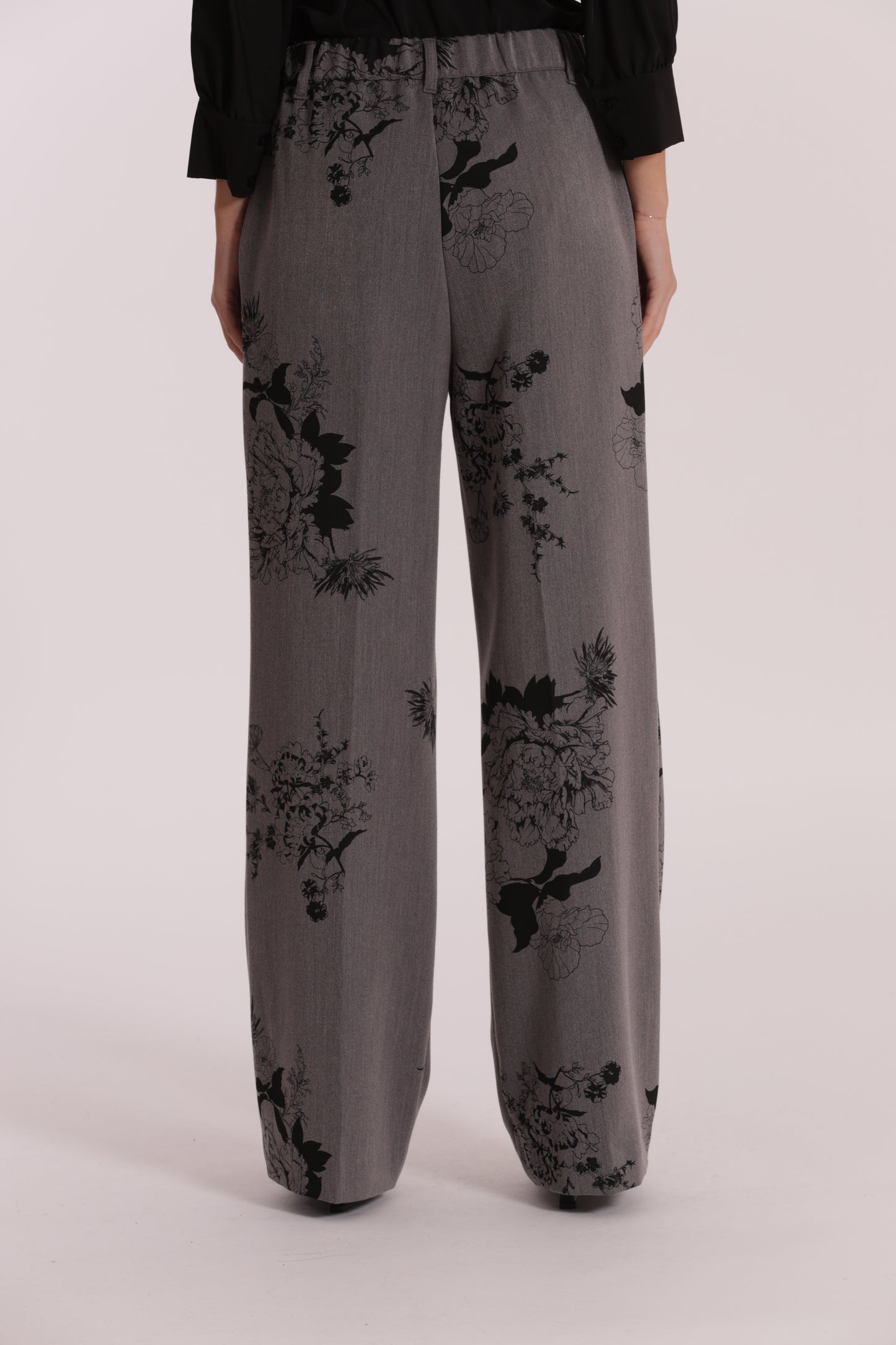 PANTALONE PALAZZO IN POLYVISCOSA STAMPA FLOREALE