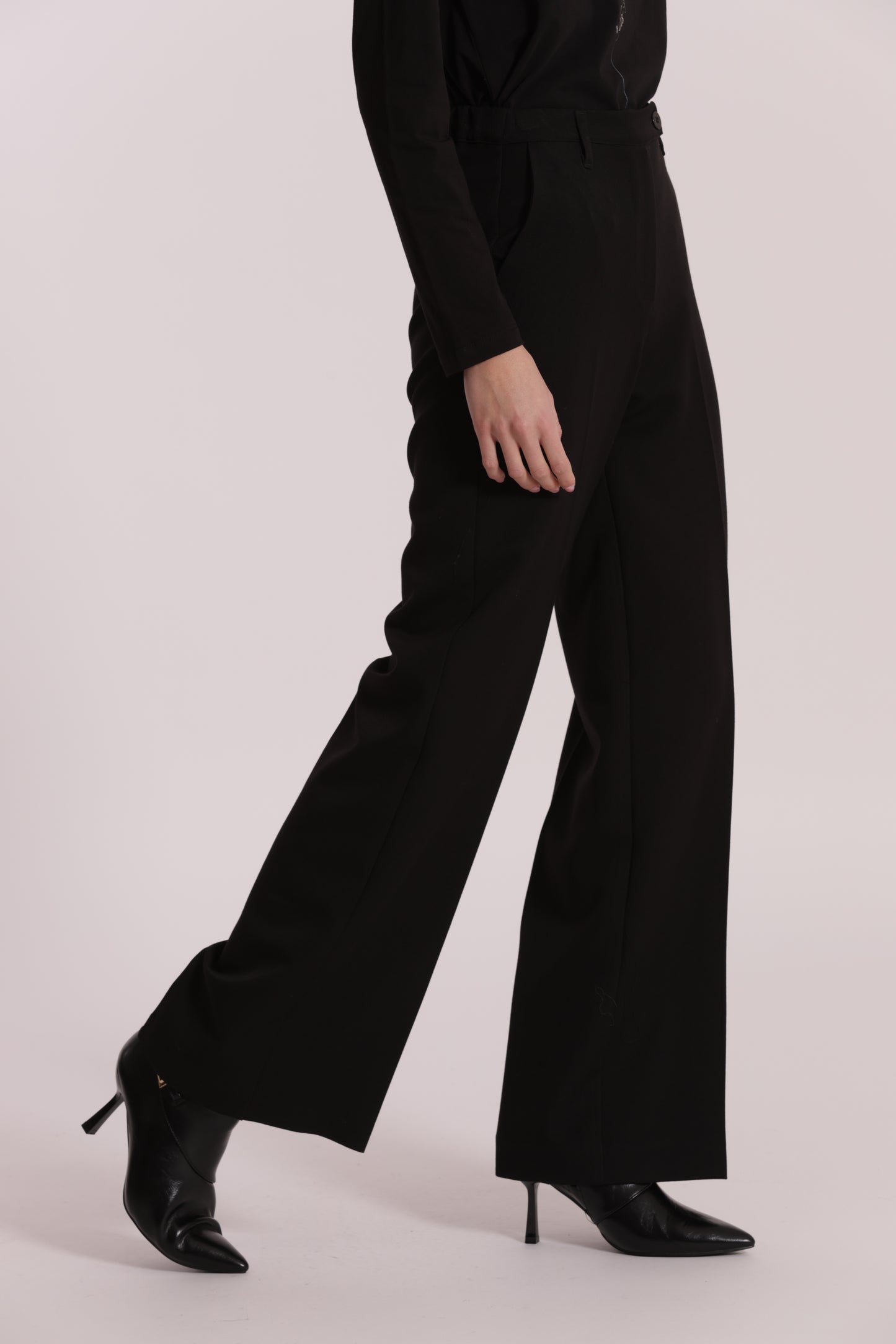 PANTALONE PALAZZO CON ELASTICO DIETRO IN POLYVISCOSA