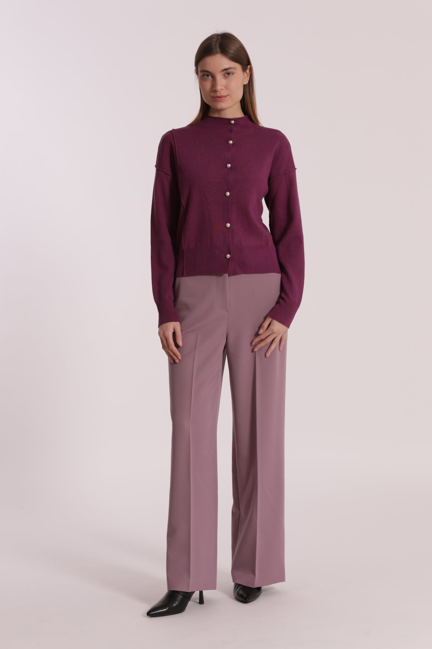 PANTALONE PALAZZO CON ELASTICO DIETRO IN POLYVISCOSA
