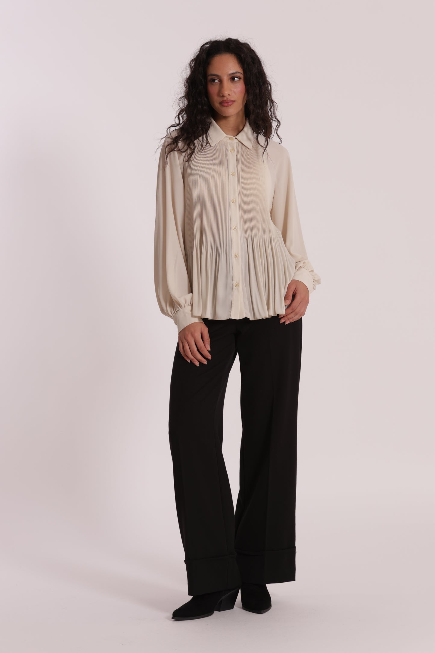 PANTALONE CROPPED CON CINTURA IN POLYVISCOSA