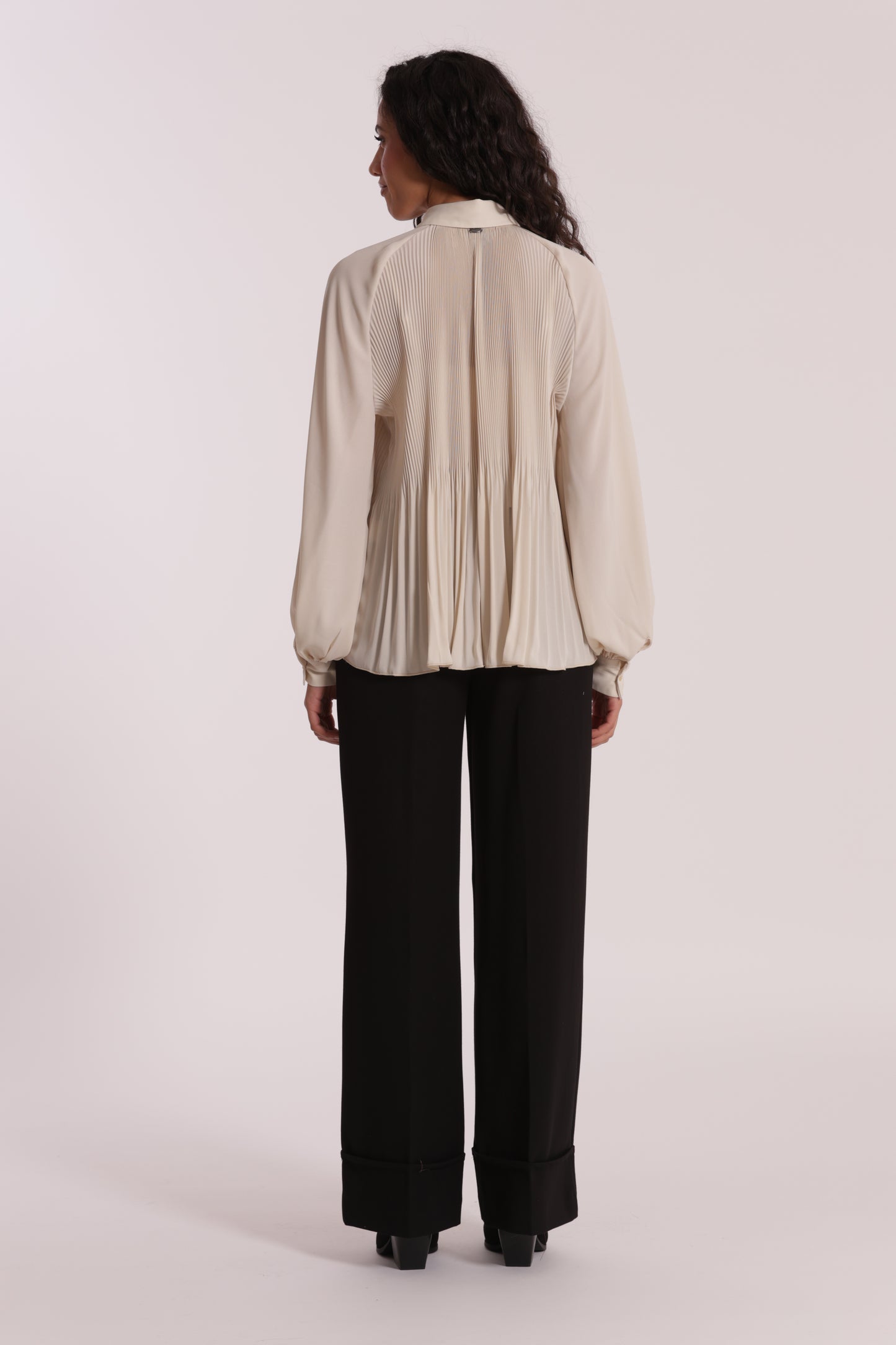 PANTALONE CROPPED CON CINTURA IN POLYVISCOSA