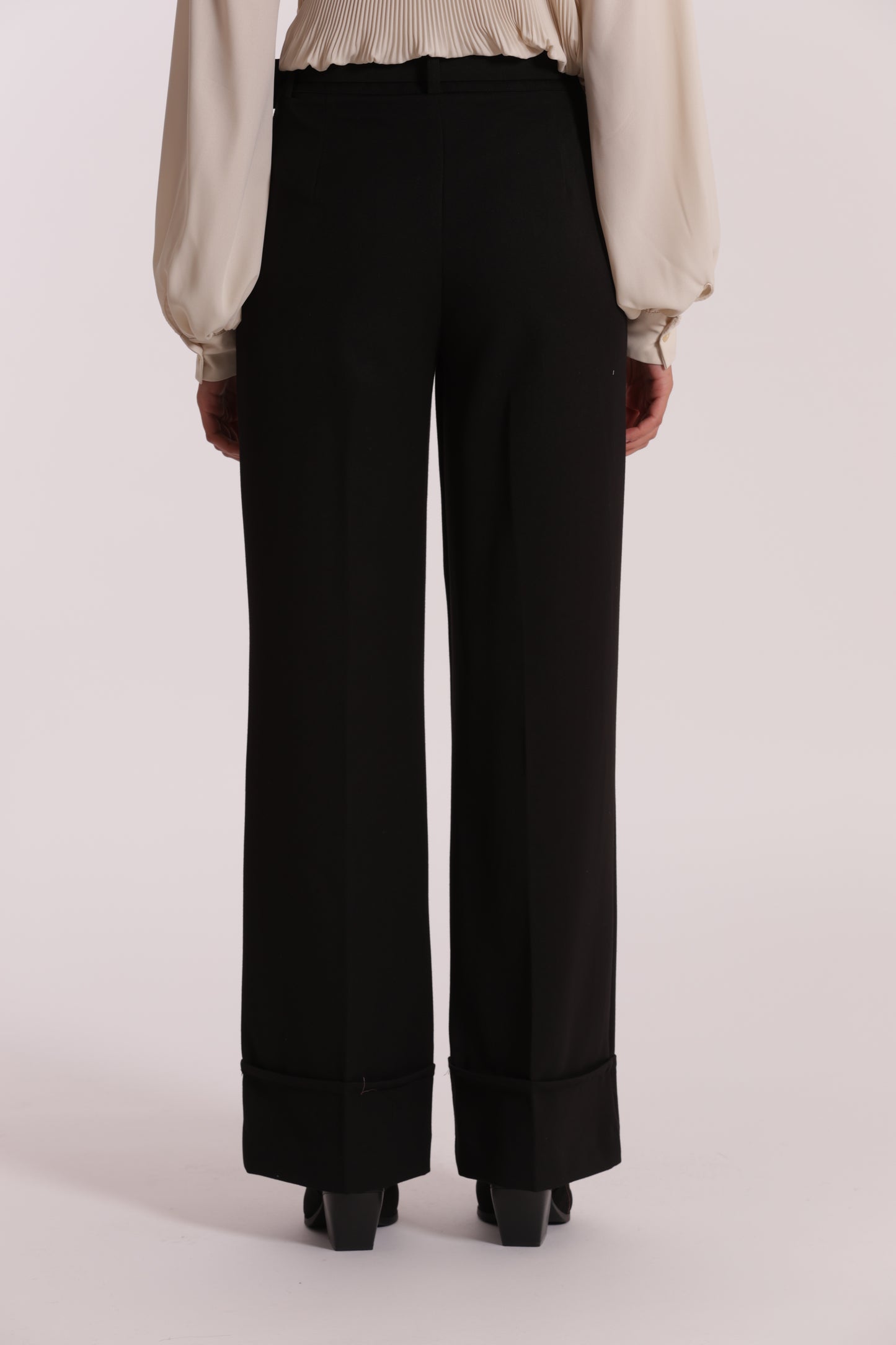 PANTALONE CROPPED CON CINTURA IN POLYVISCOSA