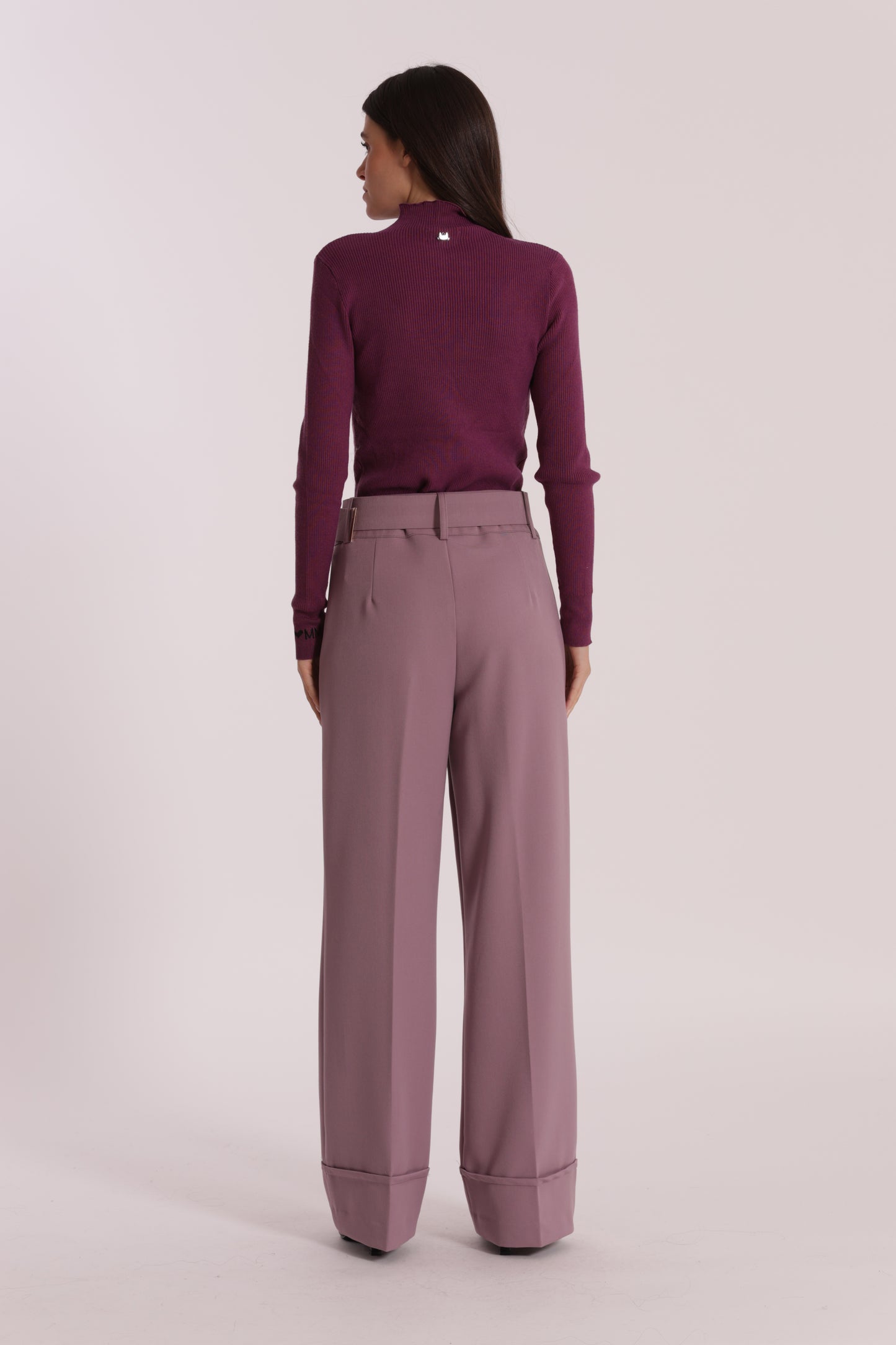 PANTALONE CROPPED CON CINTURA IN POLYVISCOSA