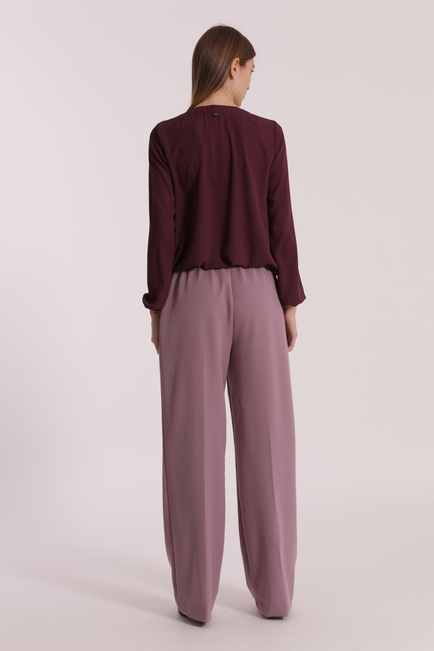 PANTALONE JOGGER PALAZZO IN POLYVISCOSA