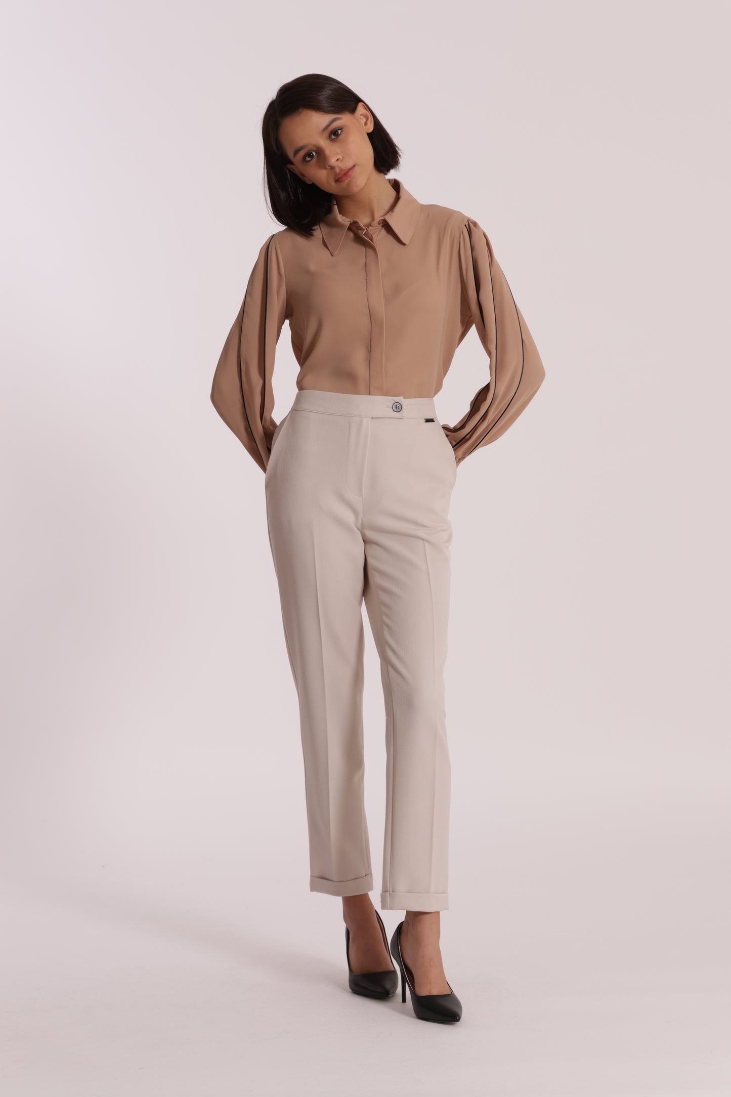 PANTALONE SIGARETTA IN POLYVISCOSA