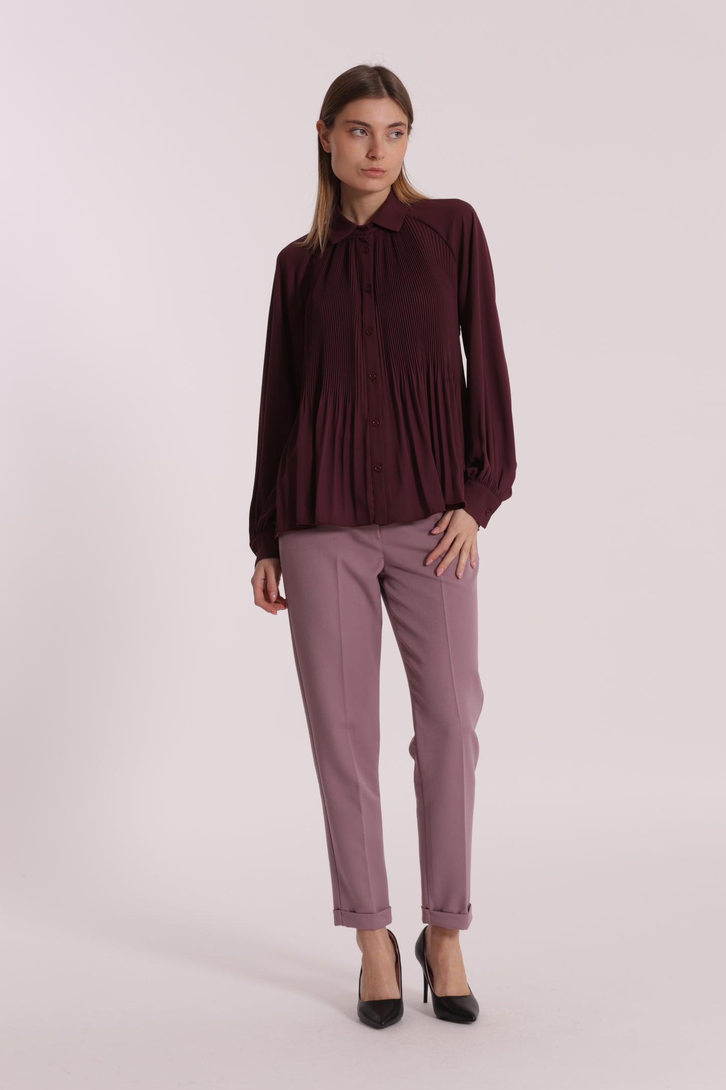 PANTALONE SIGARETTA IN POLYVISCOSA