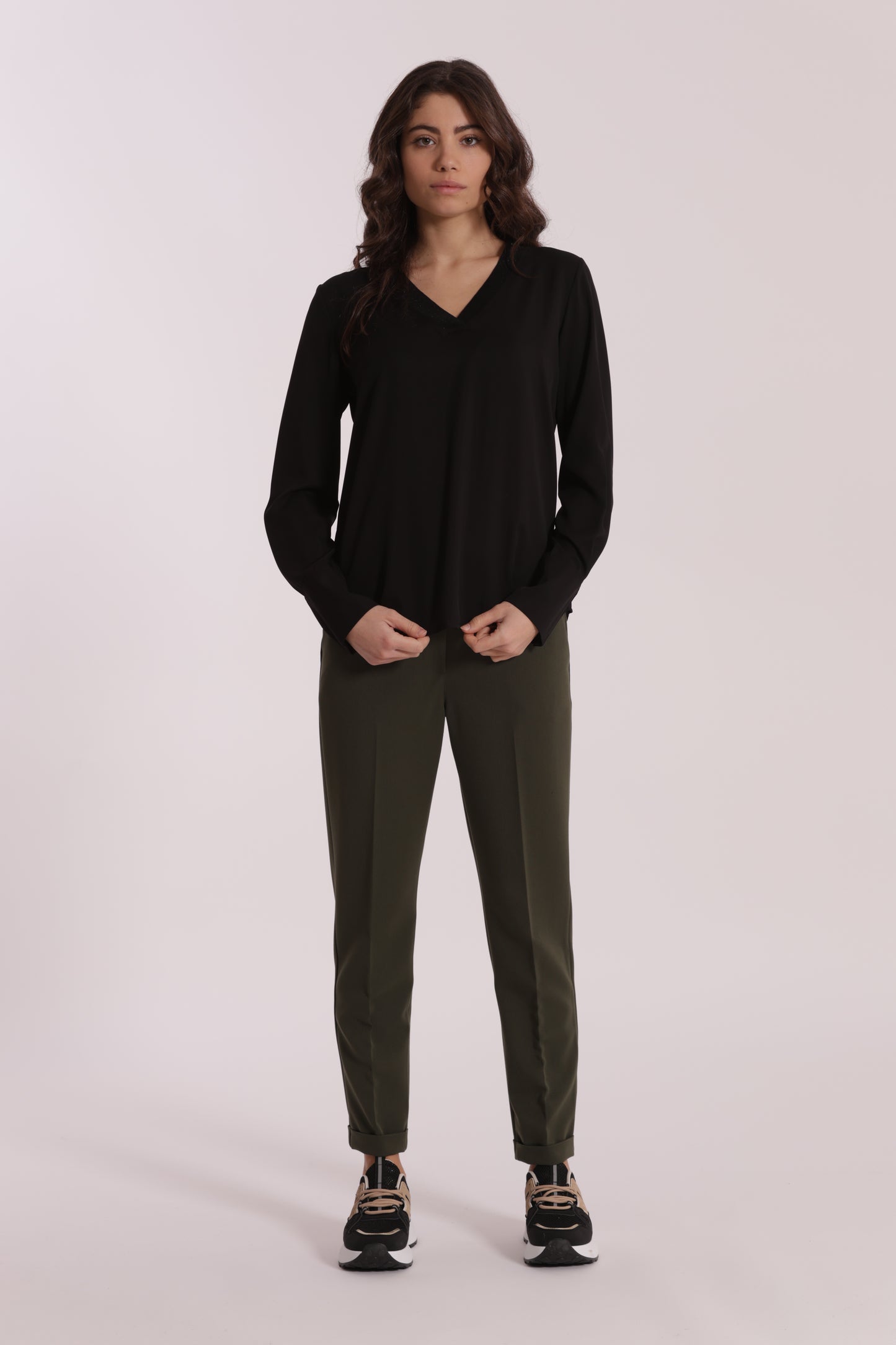 PANTALONE SIGARETTA IN POLYVISCOSA