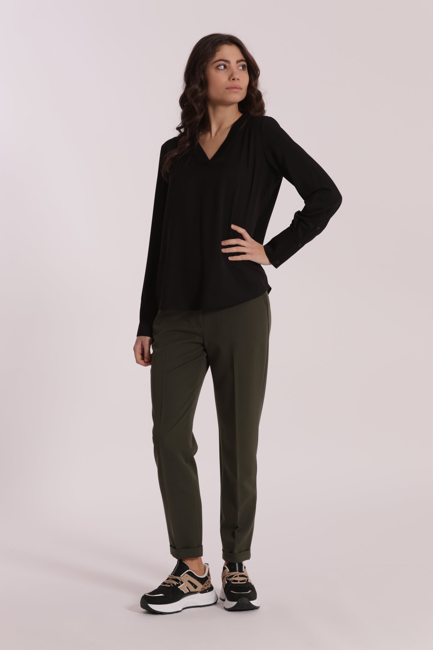 PANTALONE SIGARETTA IN POLYVISCOSA