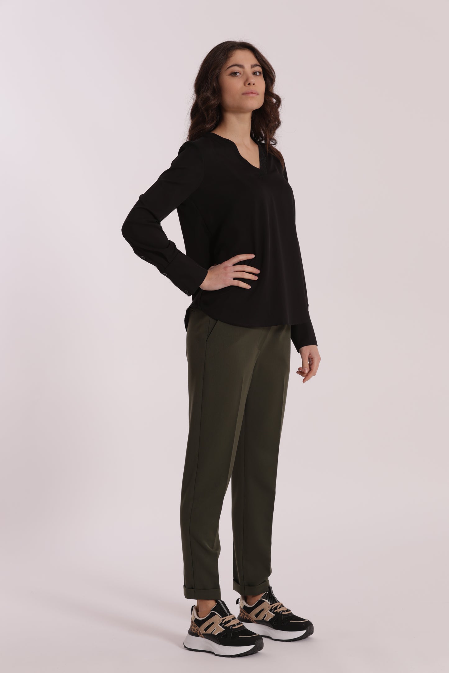 PANTALONE SIGARETTA IN POLYVISCOSA