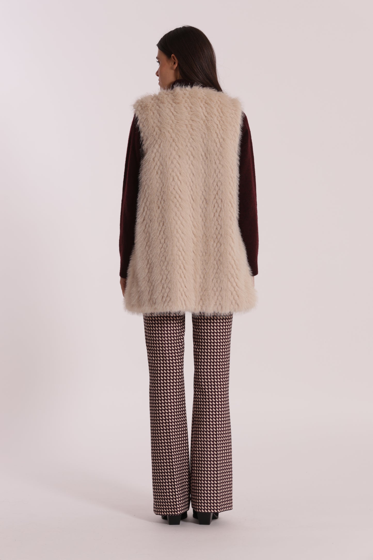 PANTALONE FLARE IN TECNICO FANTASIA GEO