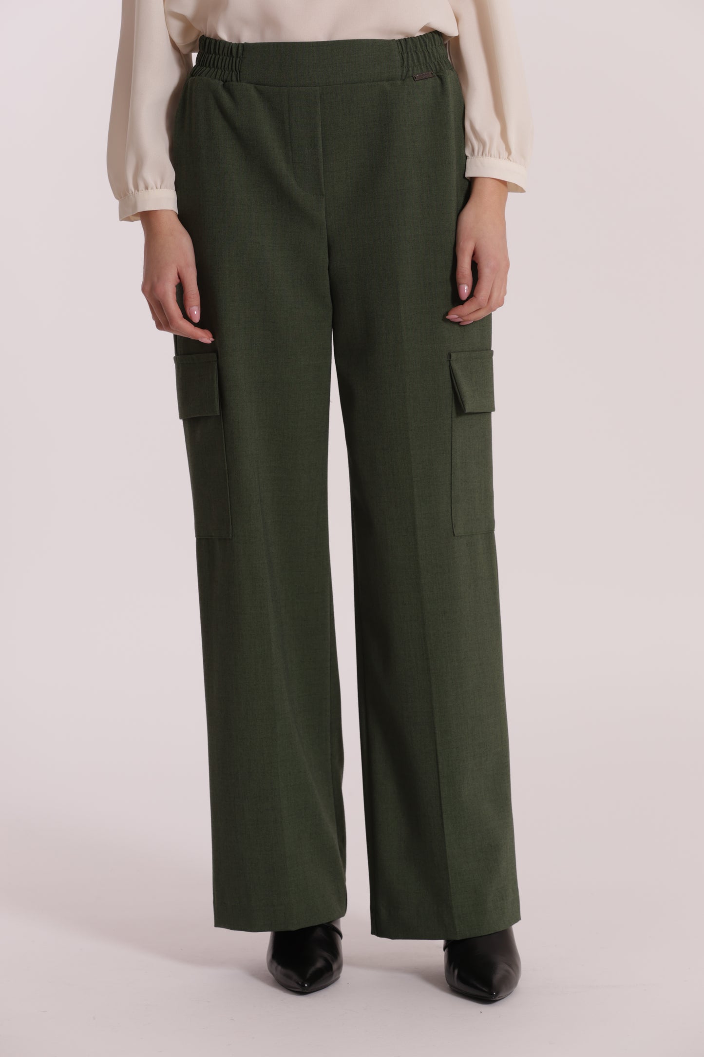 PANTALONE PALAZZO IN TESSUTO FIAMMATO