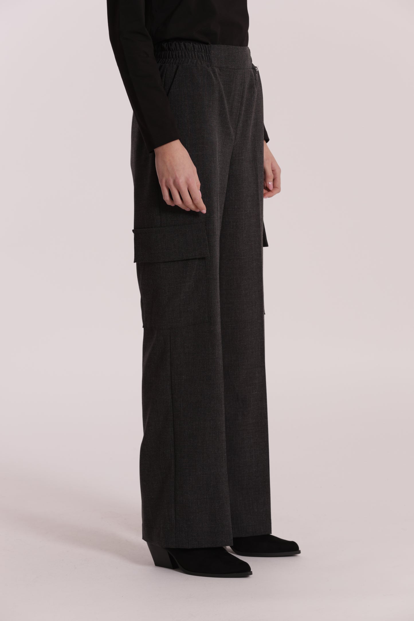 PANTALONE PALAZZO IN TESSUTO FIAMMATO