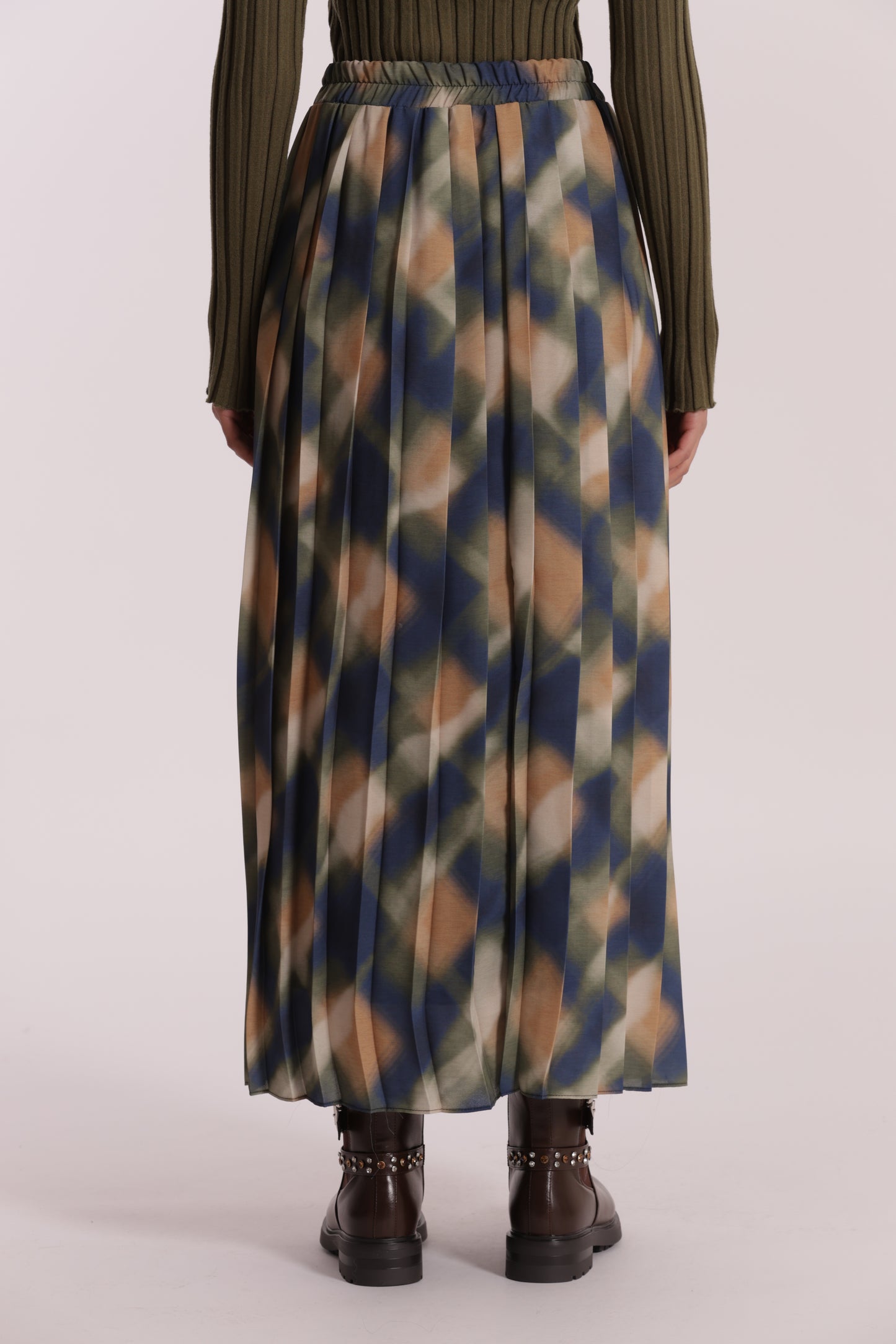 GONNA LUNGA PLISSE FANTASIA CHECK