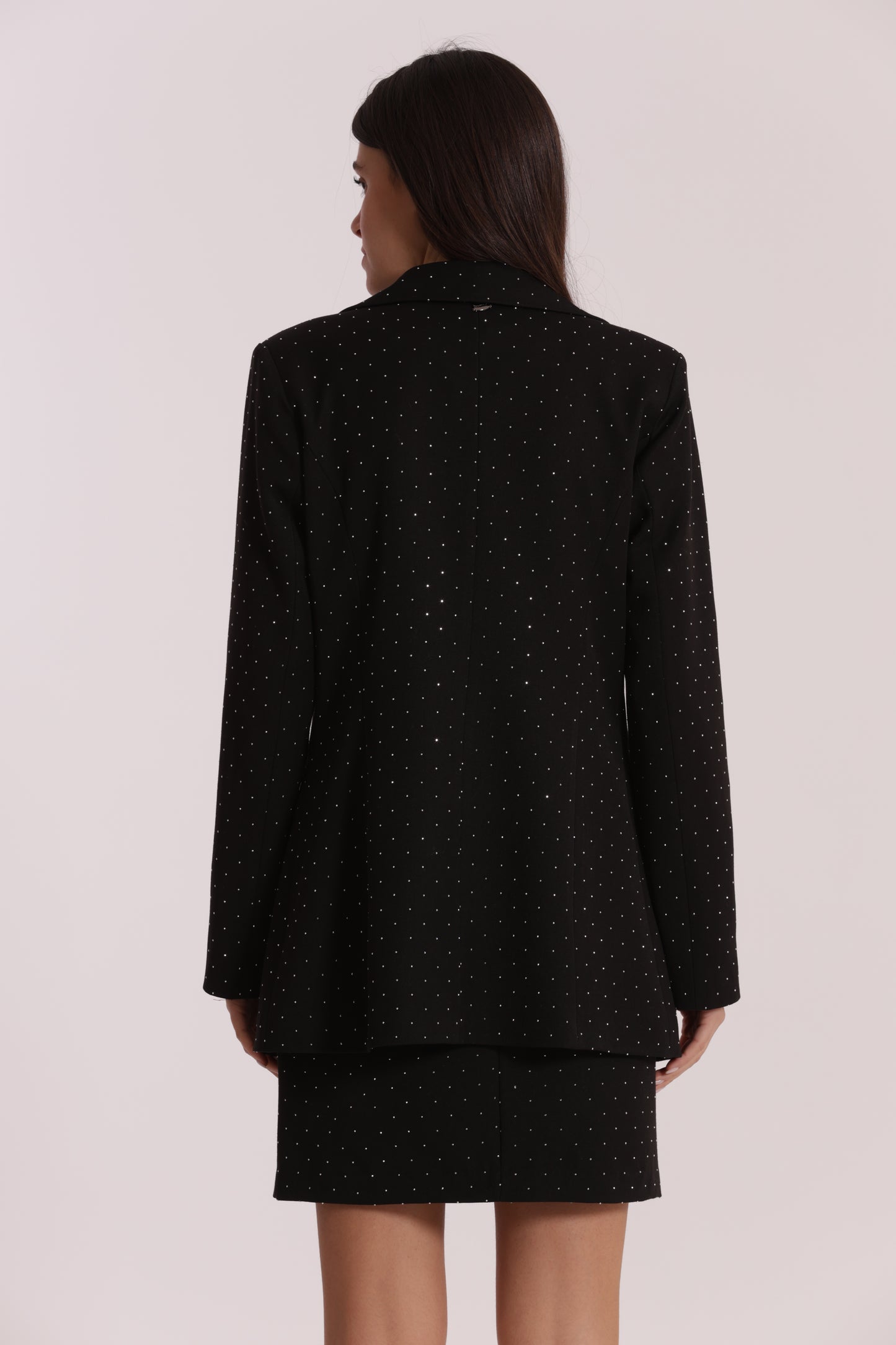 GIACCA LUNGA CON APPLICAZIONE DI STRASS