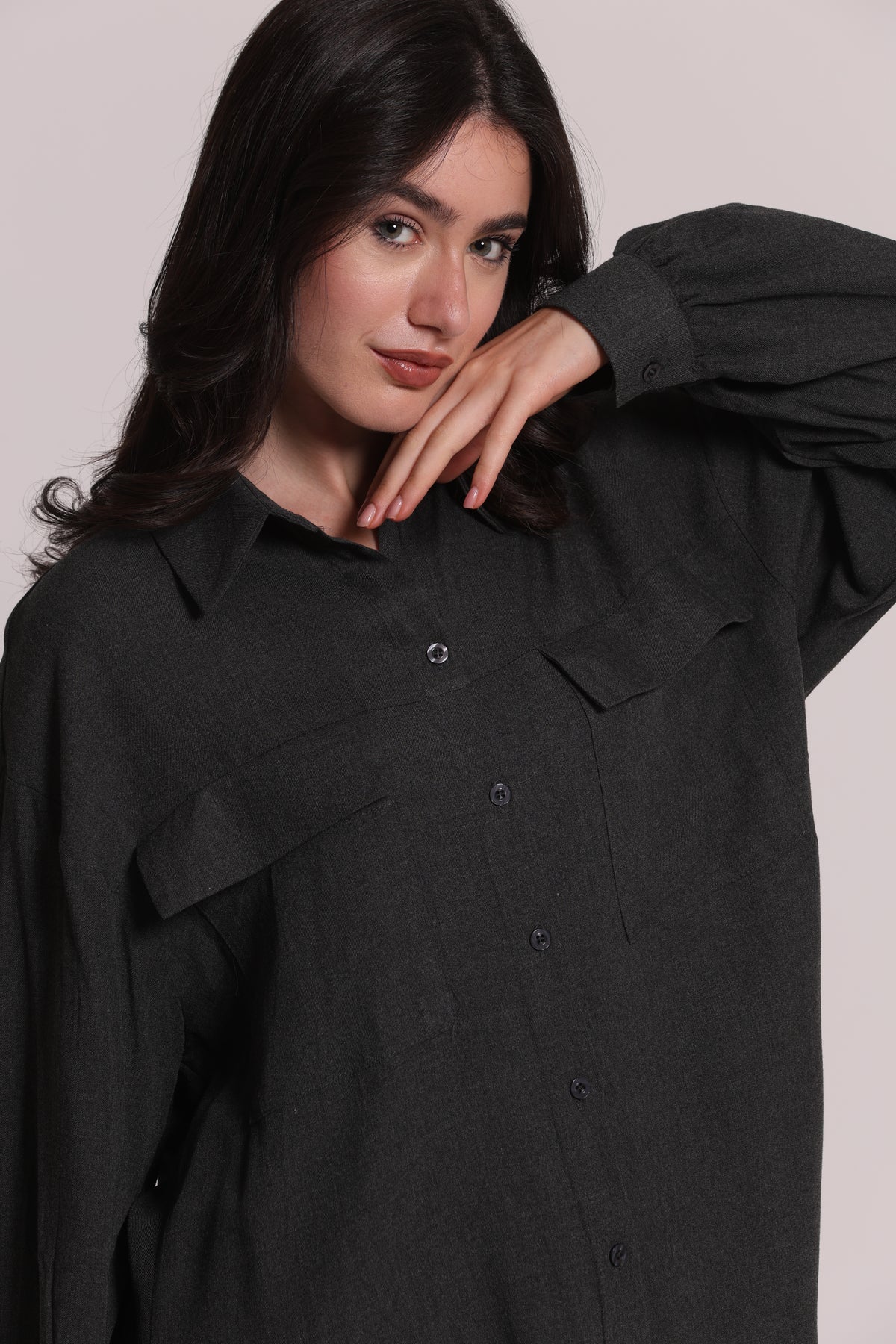 CAMICIA CON TASCONI IN FLANELLA