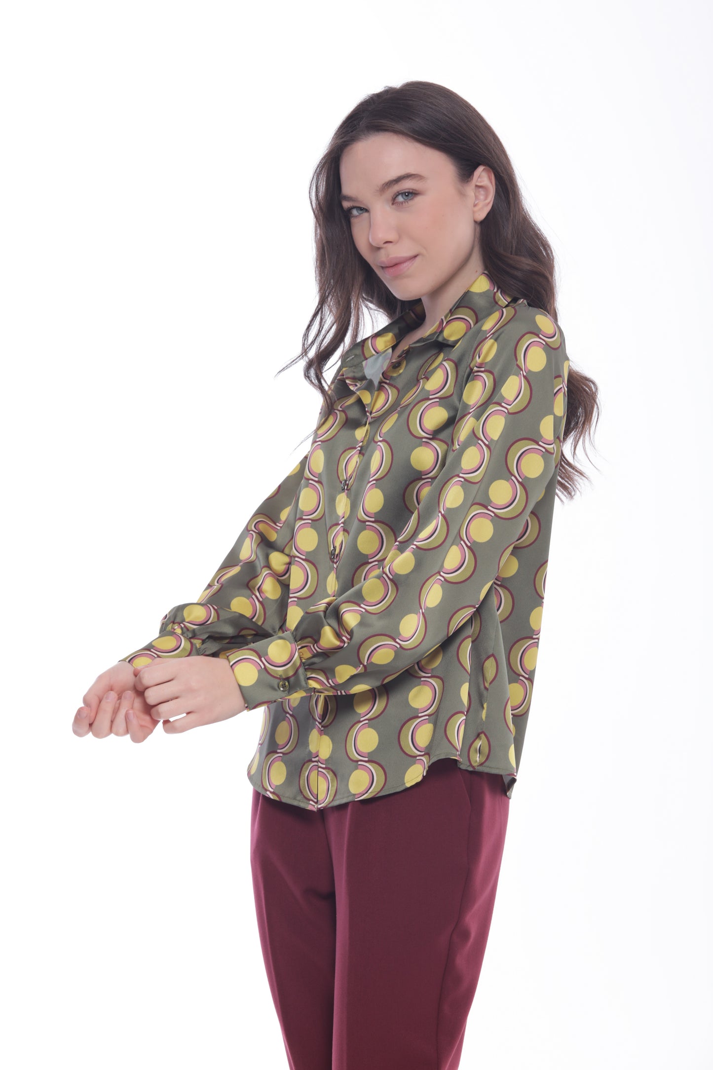 CAMICIA FANTASIA POIS GEOMETRICO