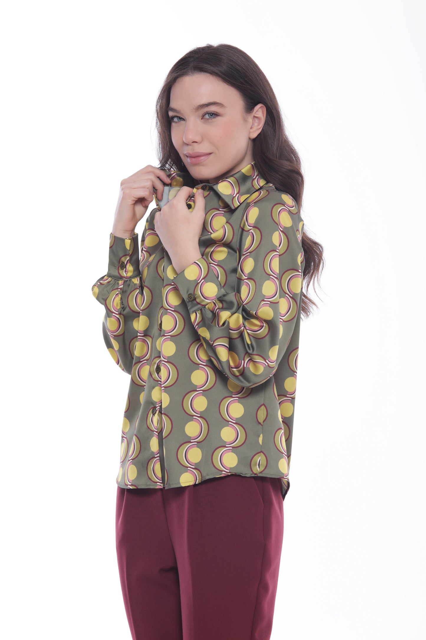 CAMICIA FANTASIA POIS GEOMETRICO
