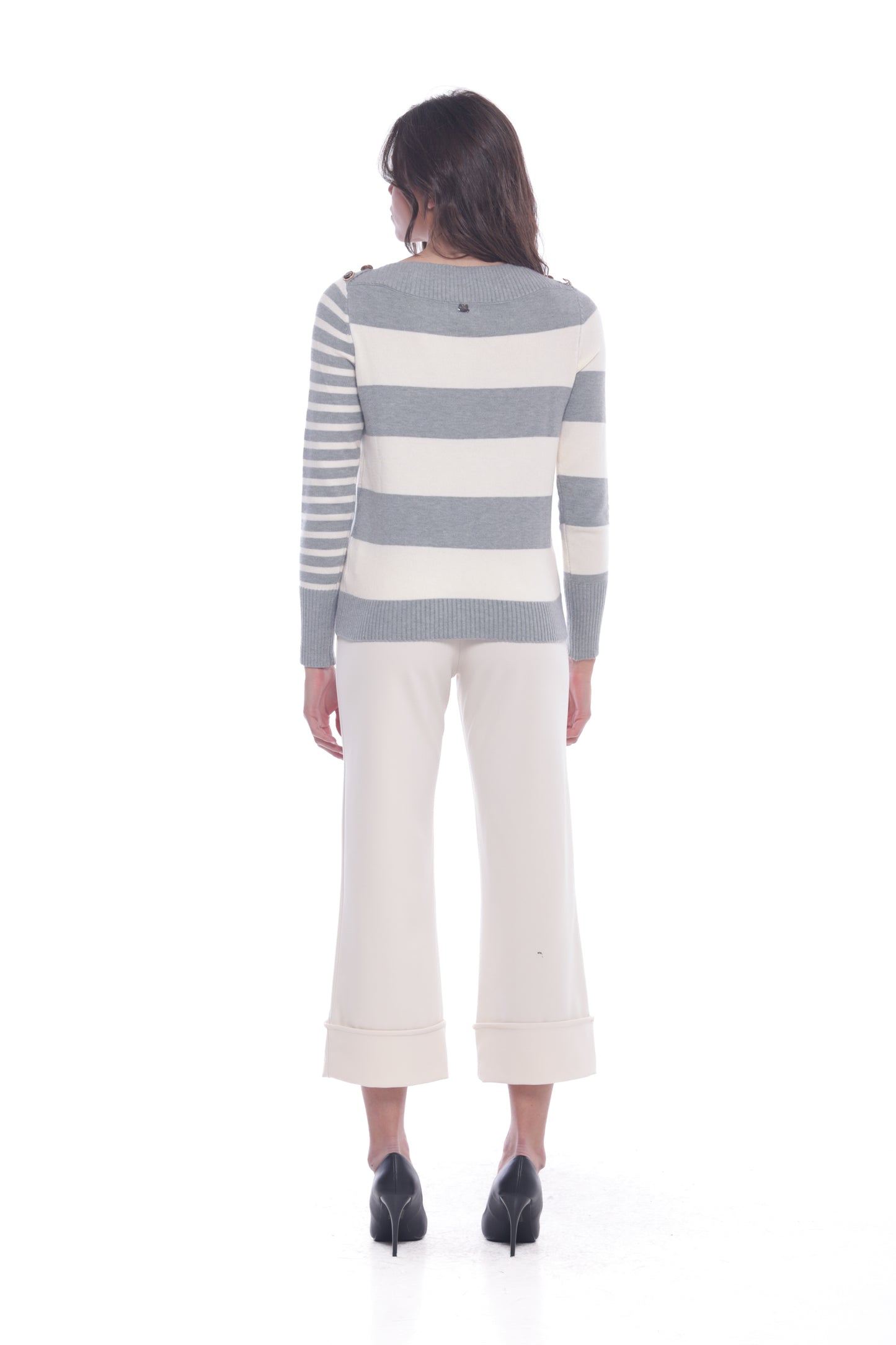 PANTALONE CON RISLVOLTO IN CREPE
