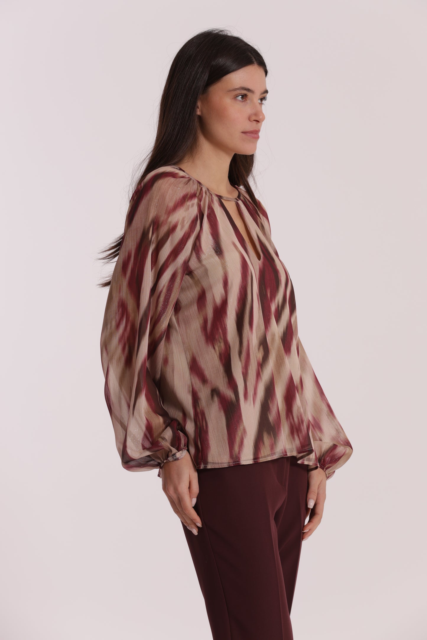 BLUSA SCOLLO TONDO FANTASIA PARADISEA