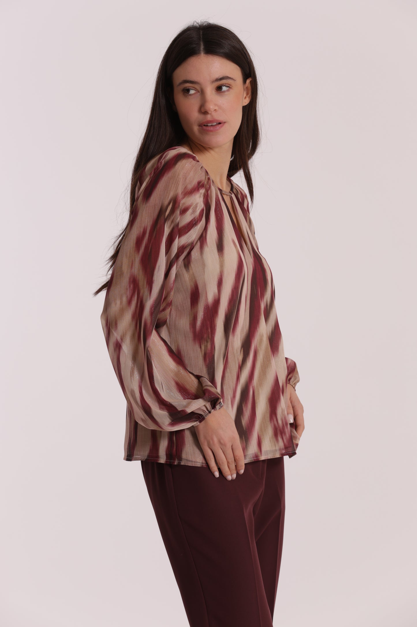 BLUSA SCOLLO TONDO FANTASIA PARADISEA