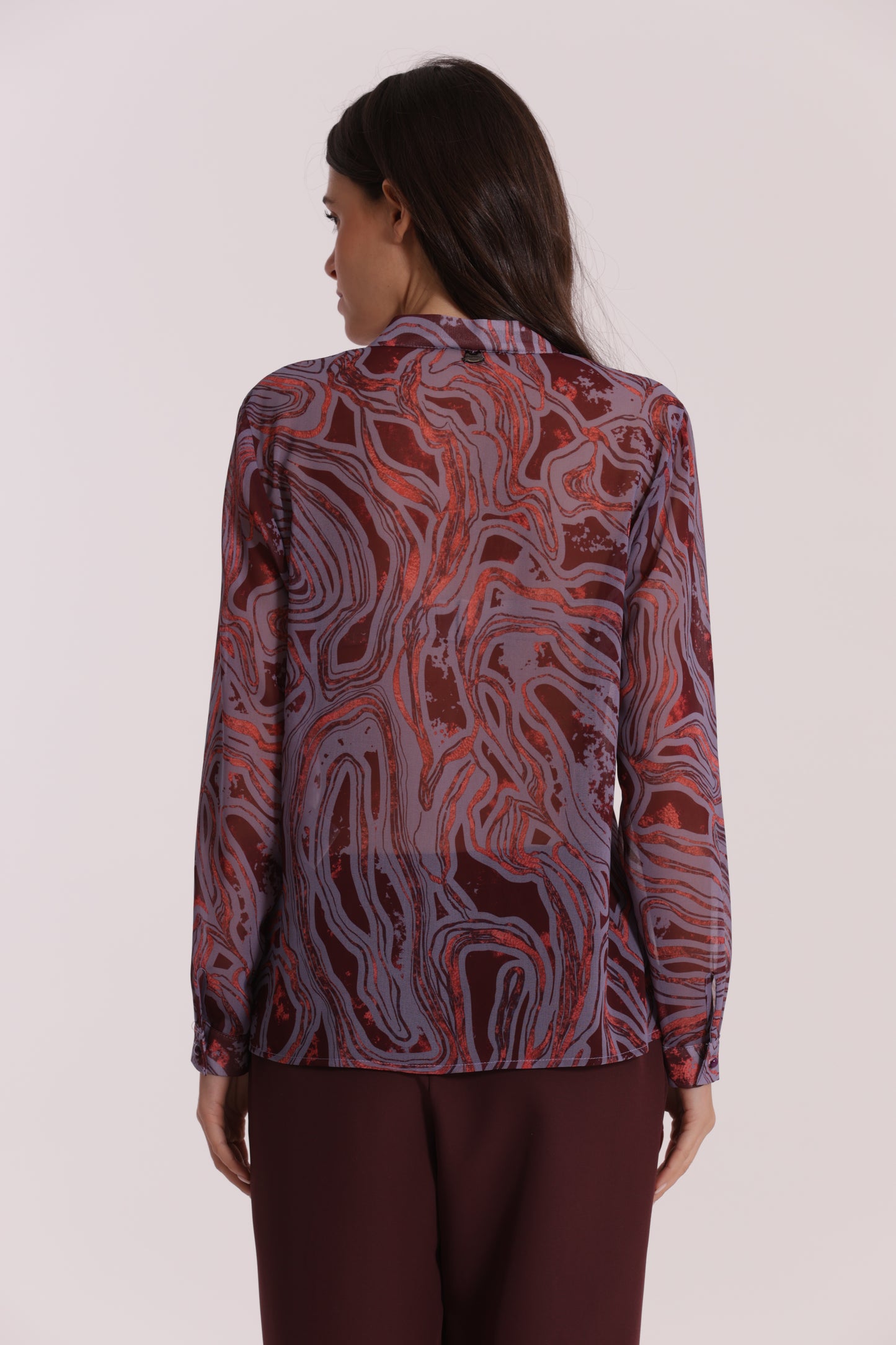 BLUSA CON PIEGHE FANTASIA MARMOREA