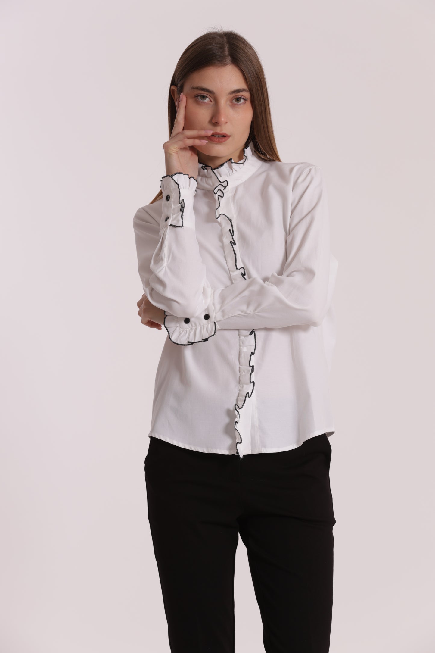 CAMICIA CON DETTAGLI ROUCHES