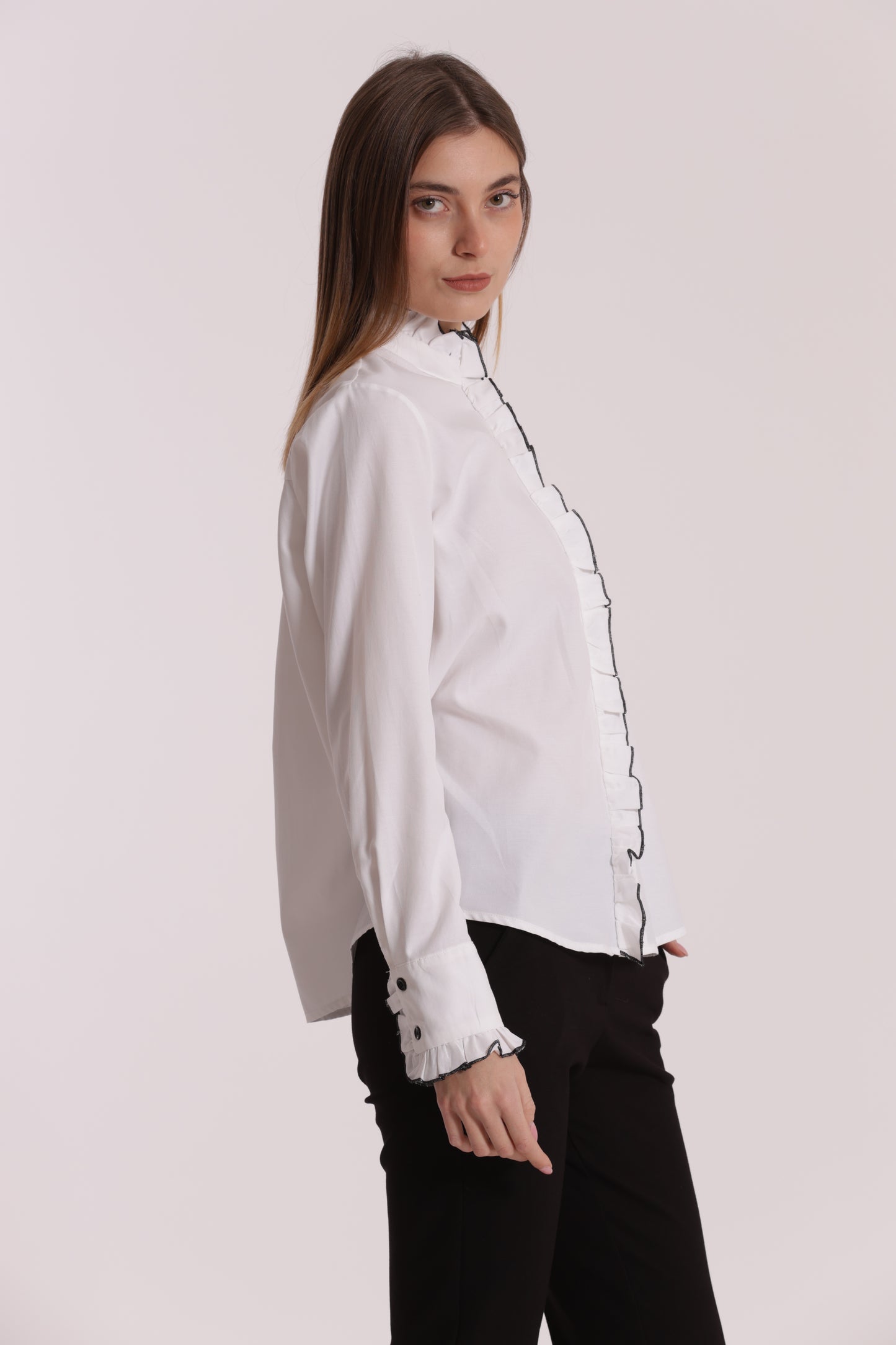 CAMICIA CON DETTAGLI ROUCHES