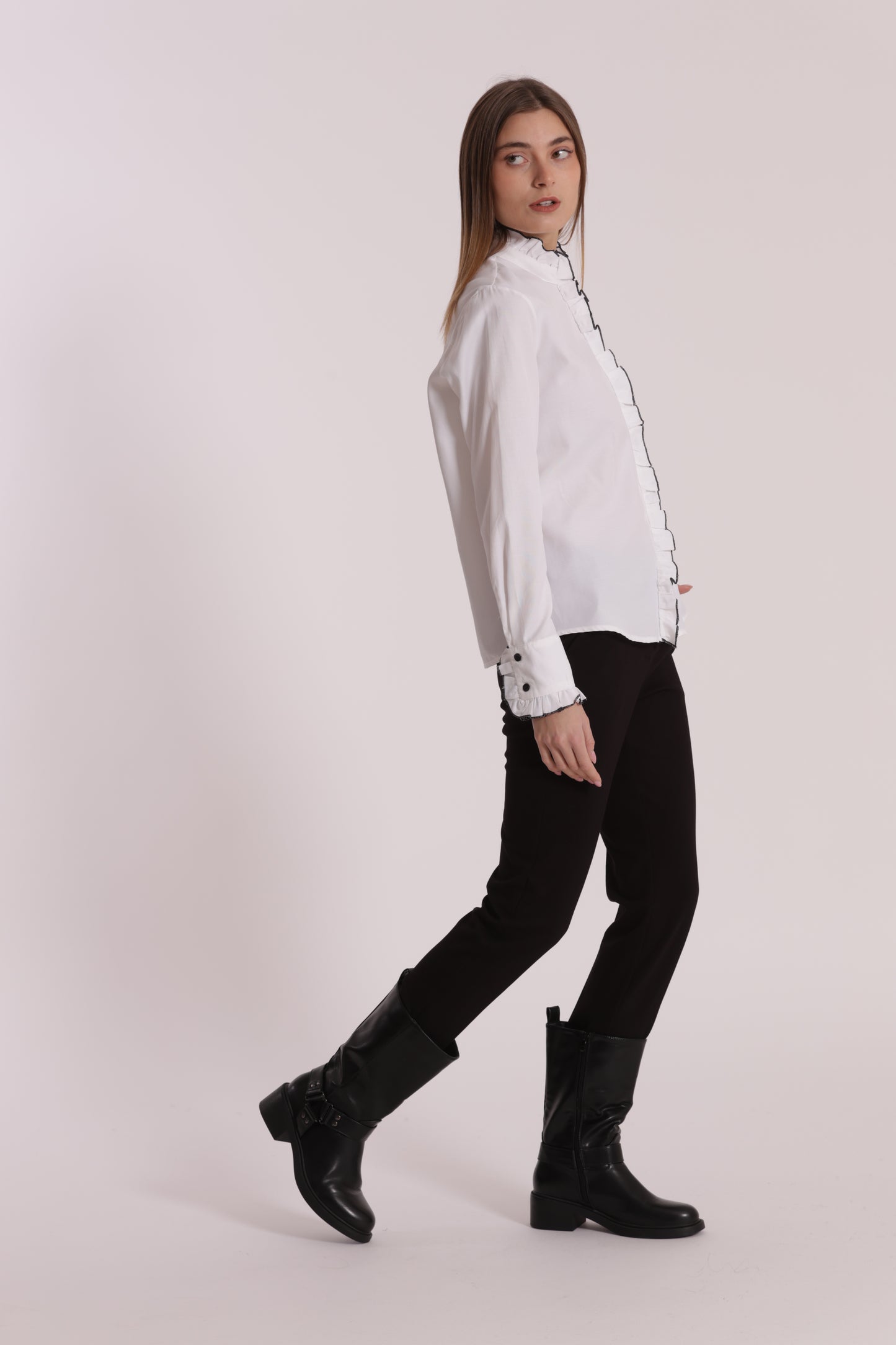 CAMICIA CON DETTAGLI ROUCHES