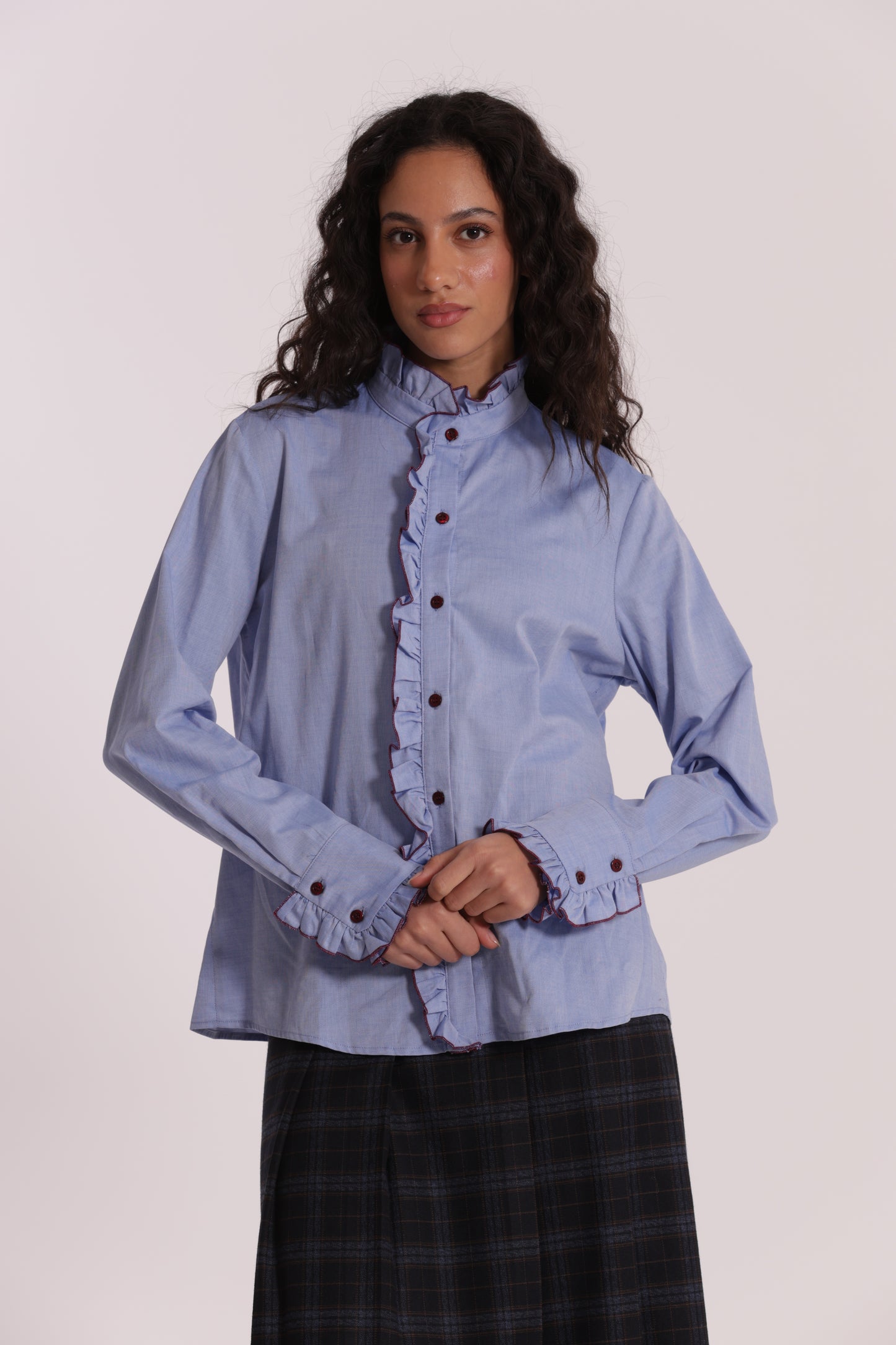 CAMICIA CON DETTAGLI ROUCHES