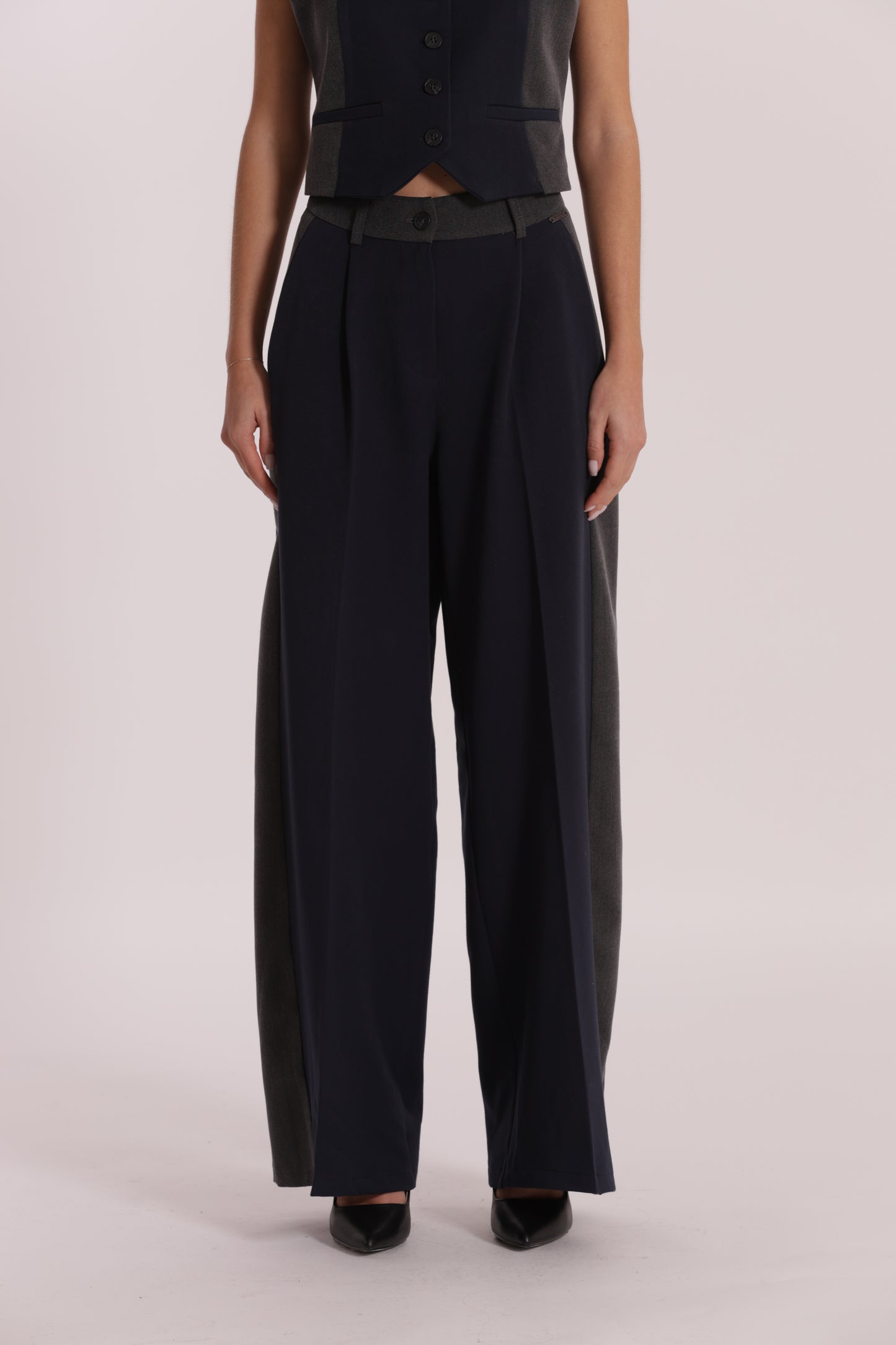 PANTALONE PALAZZO COLOR BLOCK