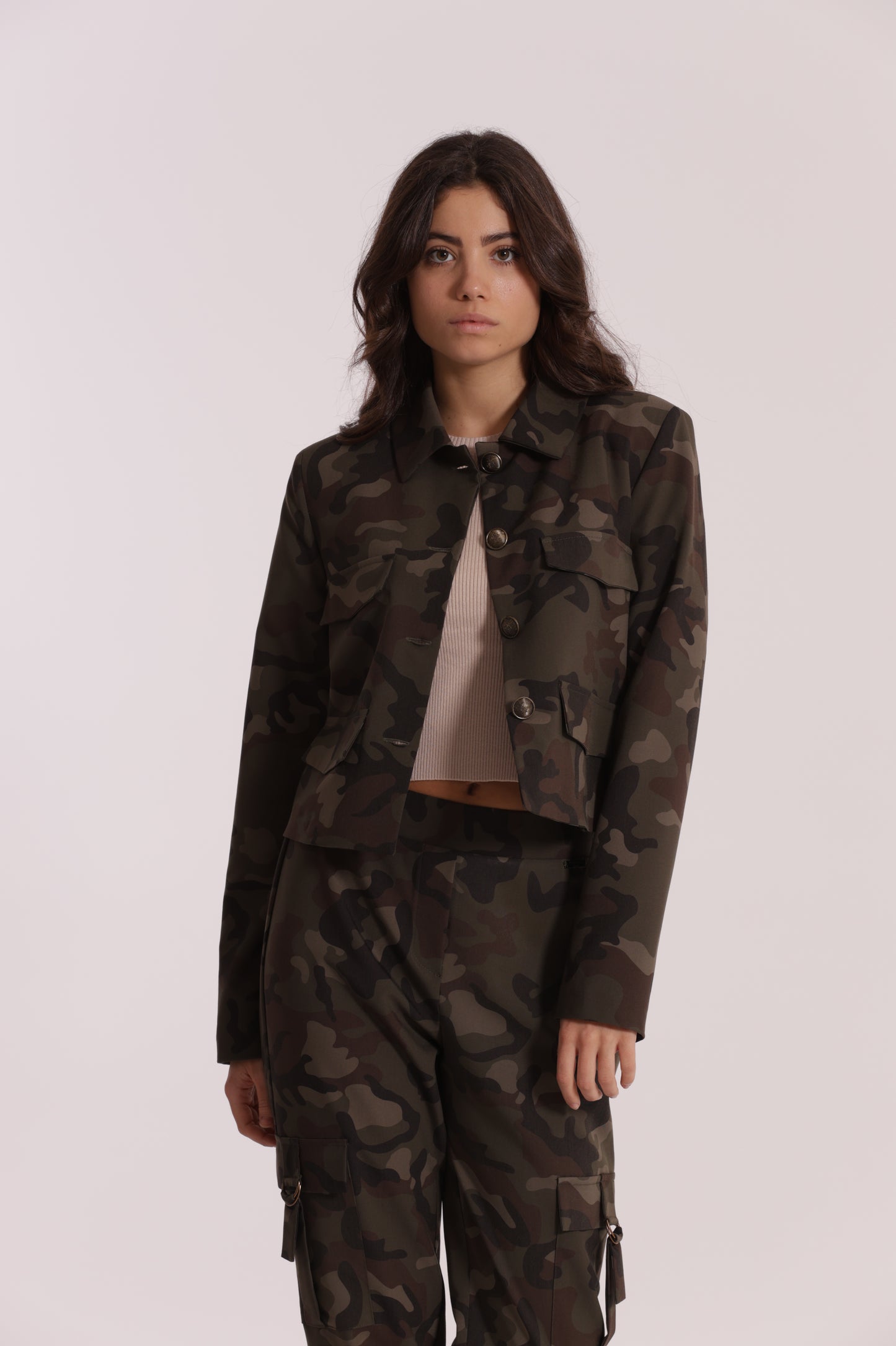 GIACCA CROPPED CAMOUFLAGE