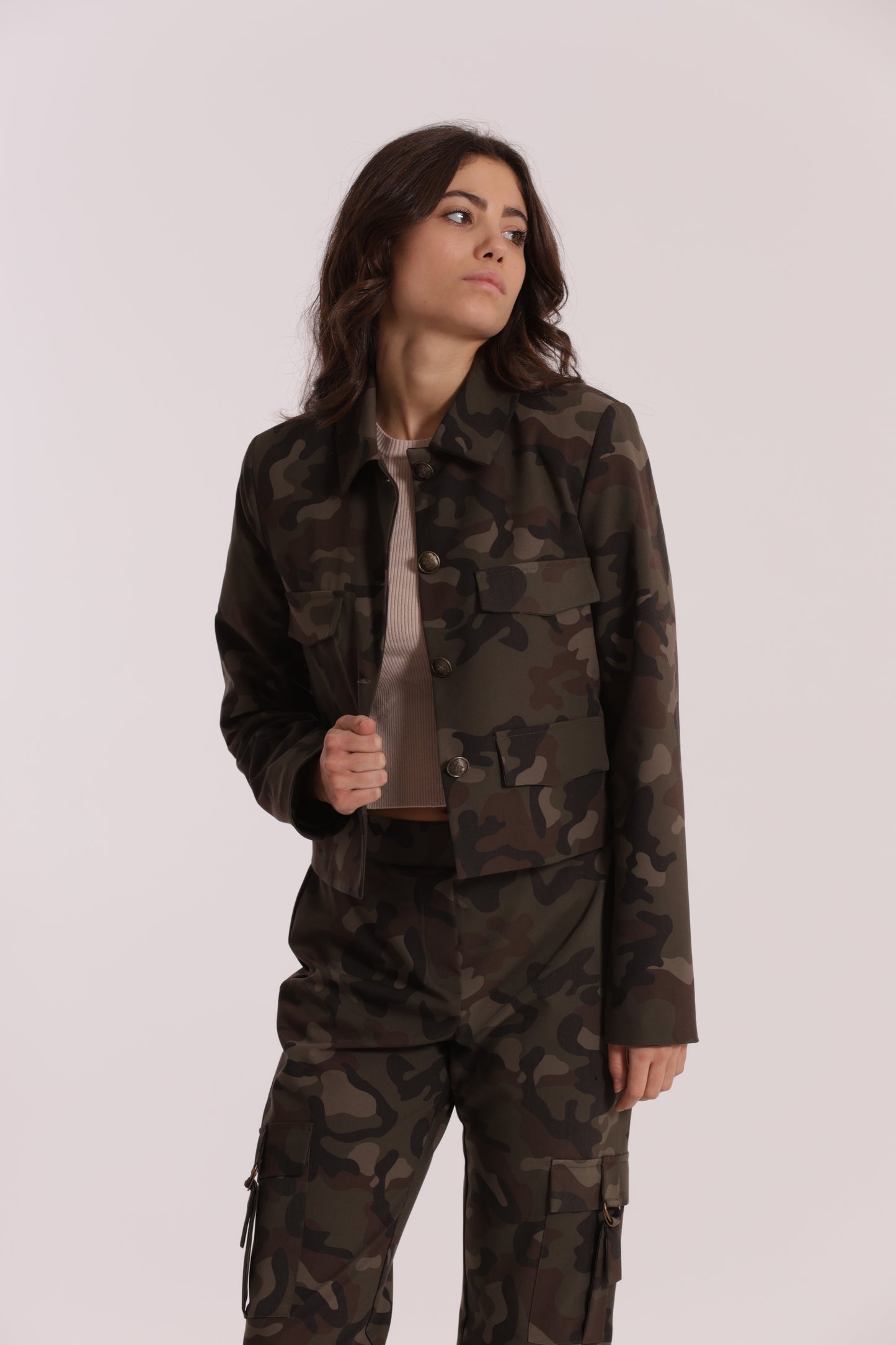 GIACCA CROPPED CAMOUFLAGE