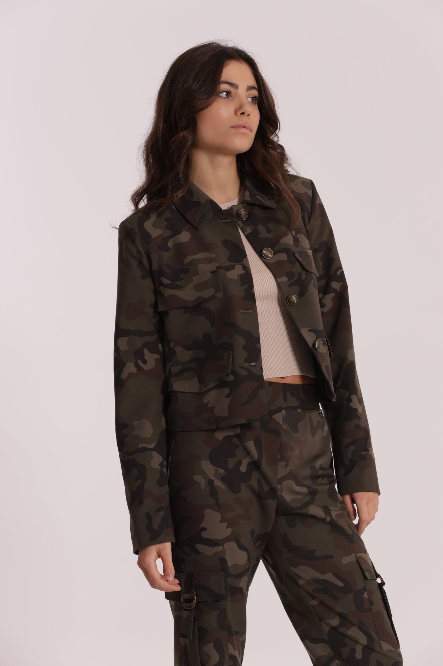 GIACCA CROPPED CAMOUFLAGE