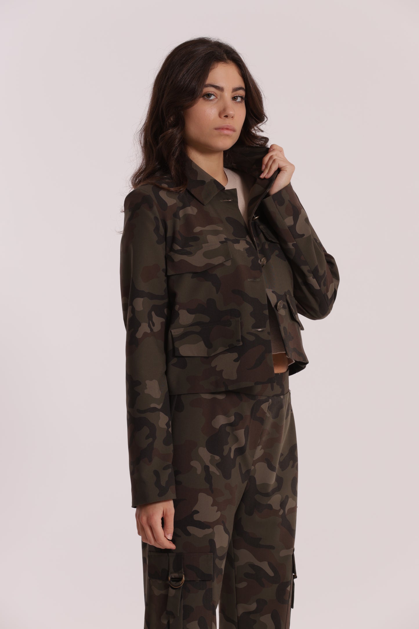 GIACCA CROPPED CAMOUFLAGE
