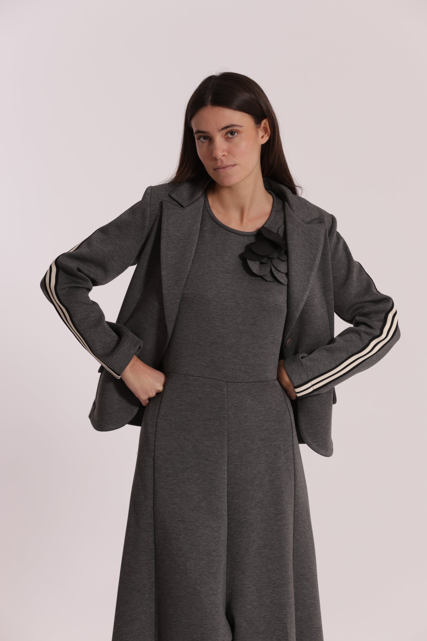 GIACCA CORTA IN NEOPRENE CON PASSAMANERIA