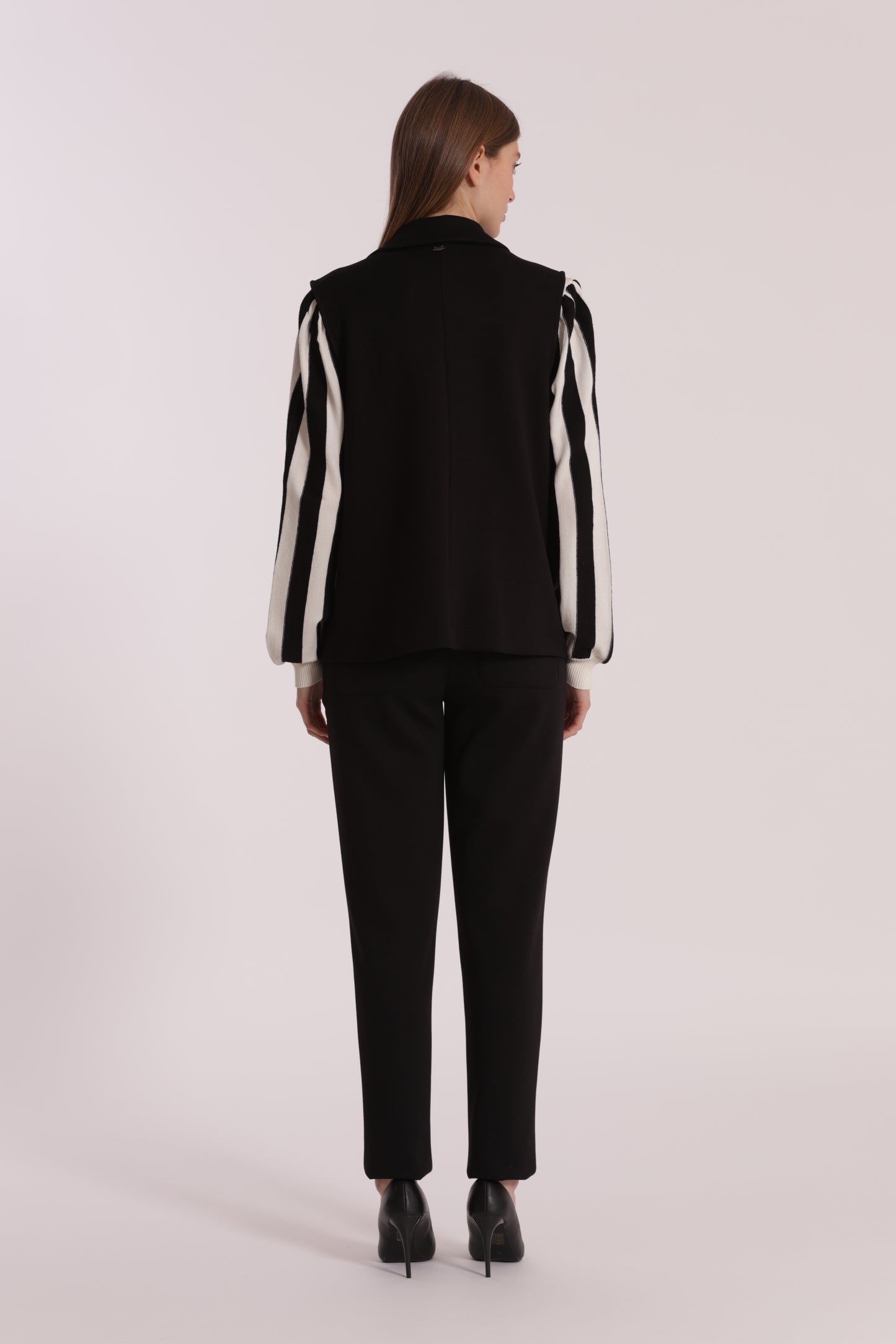 GILET OVER IN NEOPRENE CON FIORE