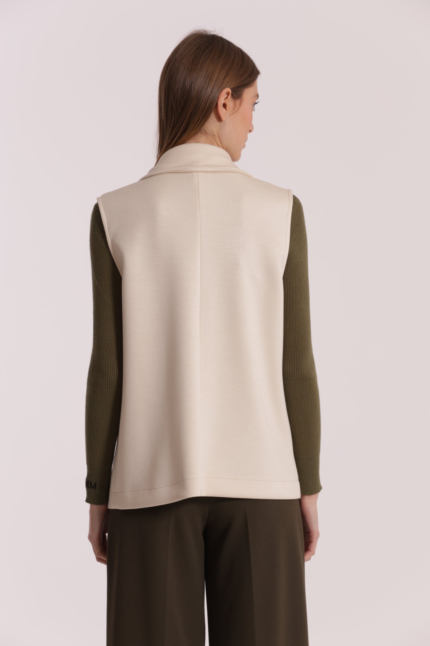 GILET OVER IN NEOPRENE CON FIORE