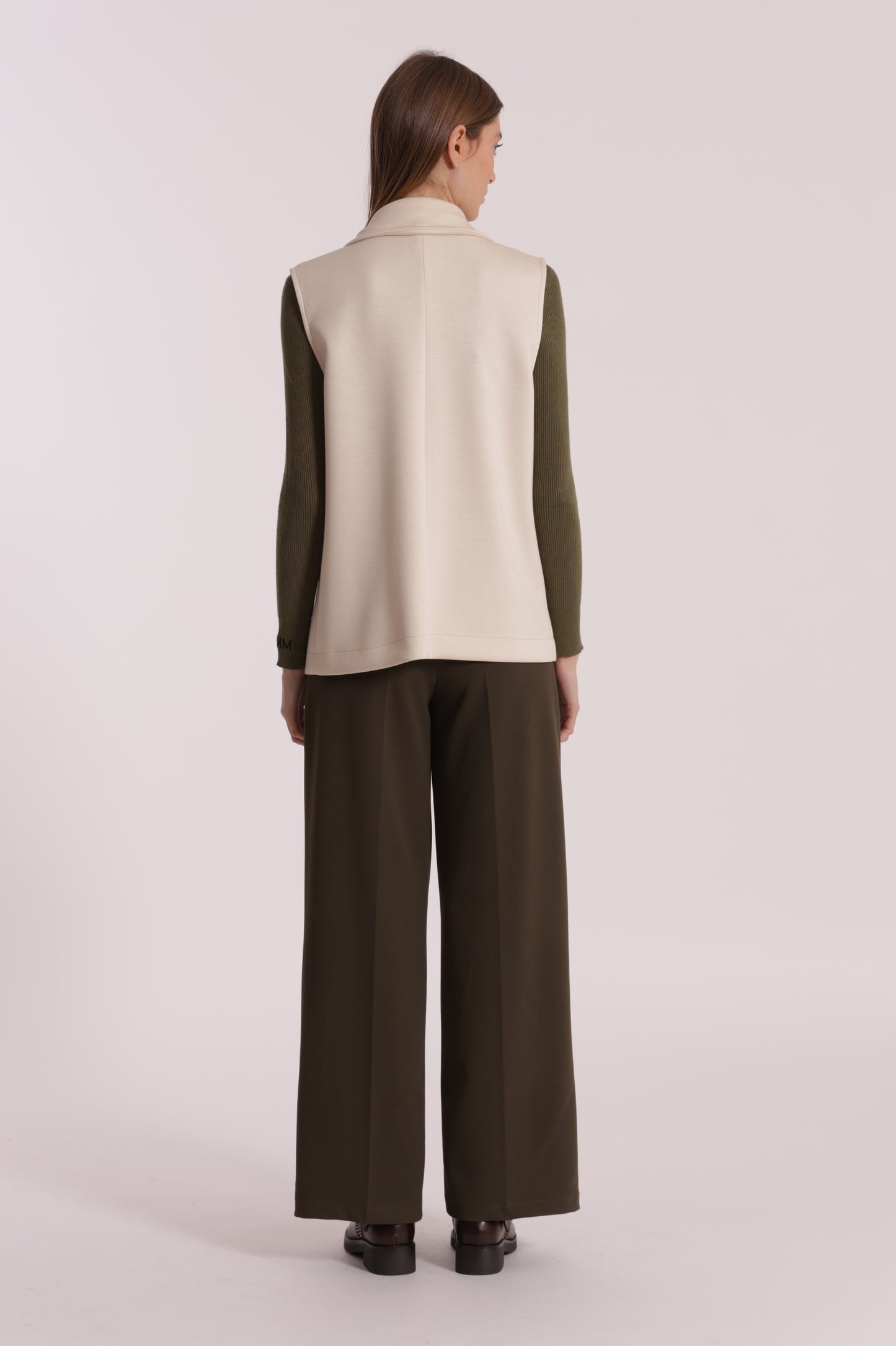 GILET OVER IN NEOPRENE CON FIORE