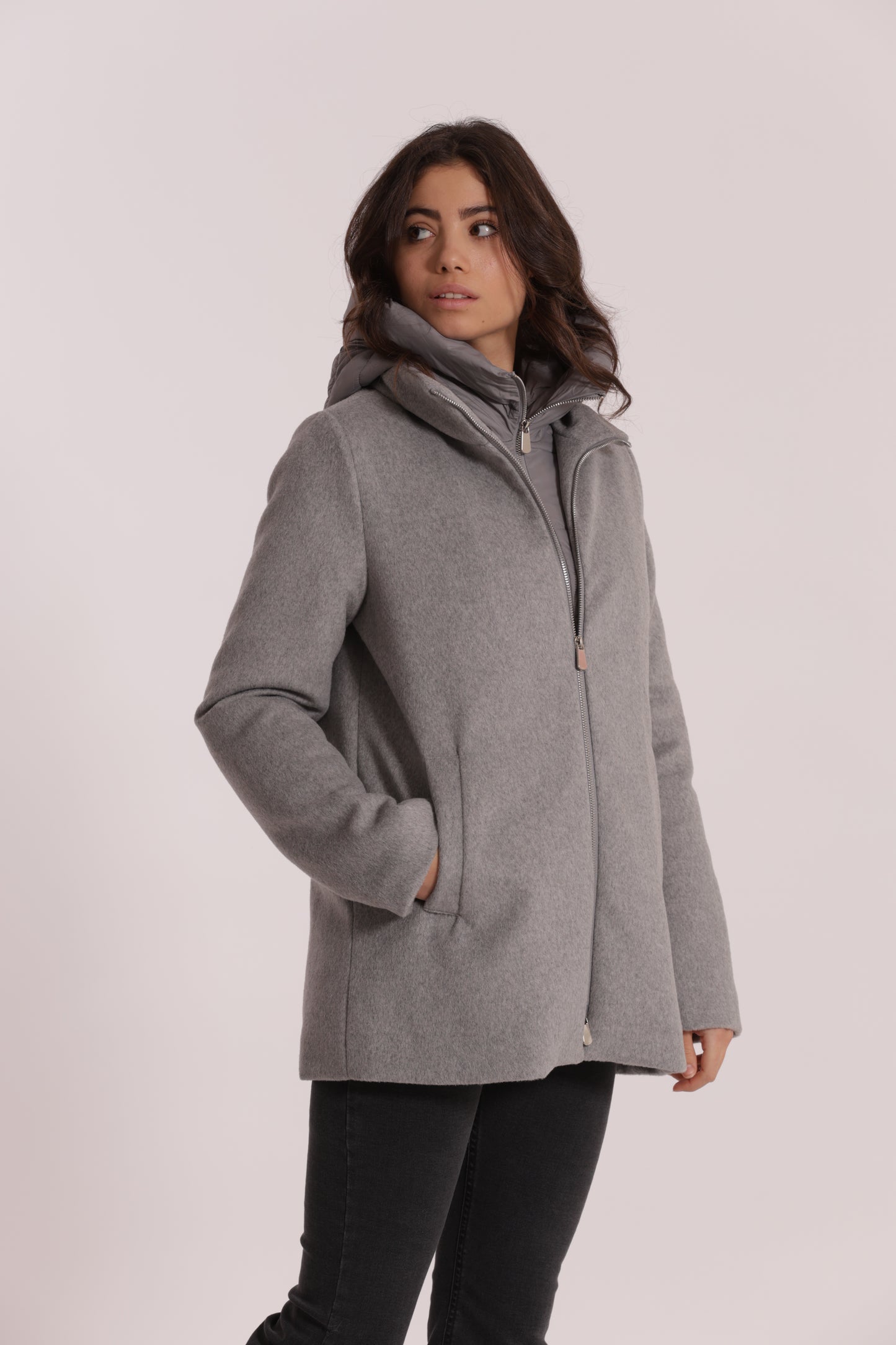 CAPPOTTO CORTO DUE PEZZI CON PIUMINO