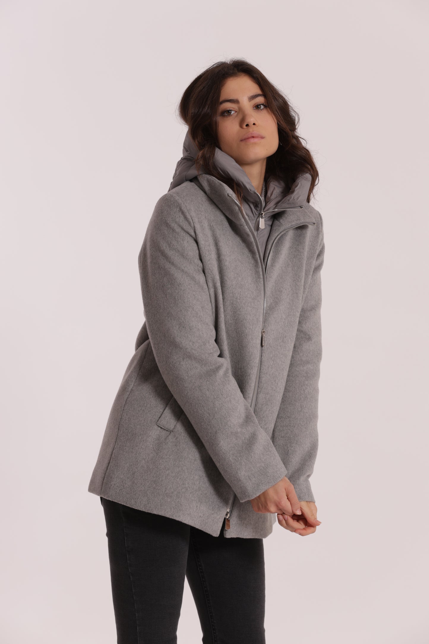 CAPPOTTO CORTO DUE PEZZI CON PIUMINO