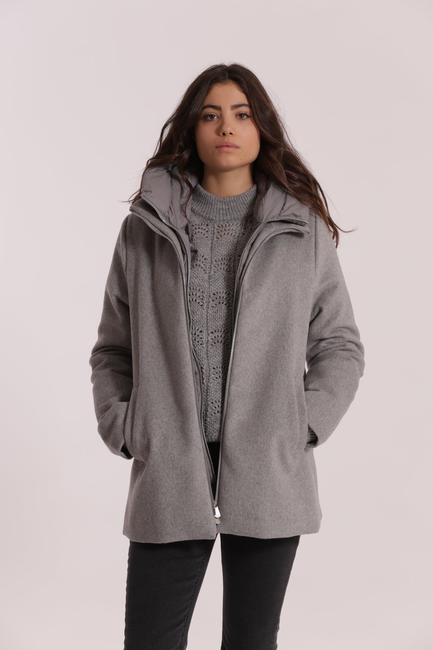 CAPPOTTO CORTO DUE PEZZI CON PIUMINO