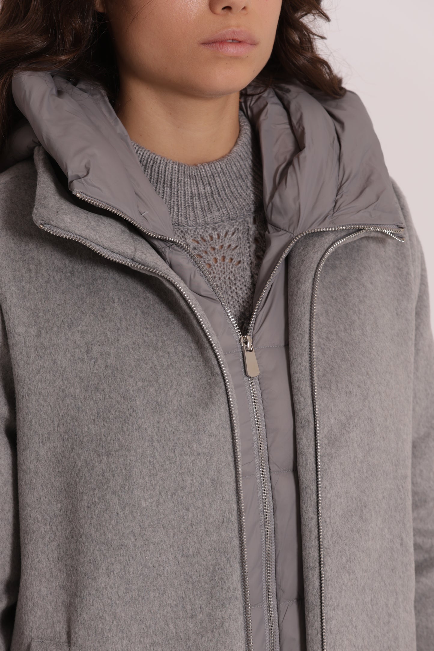 CAPPOTTO CORTO DUE PEZZI CON PIUMINO