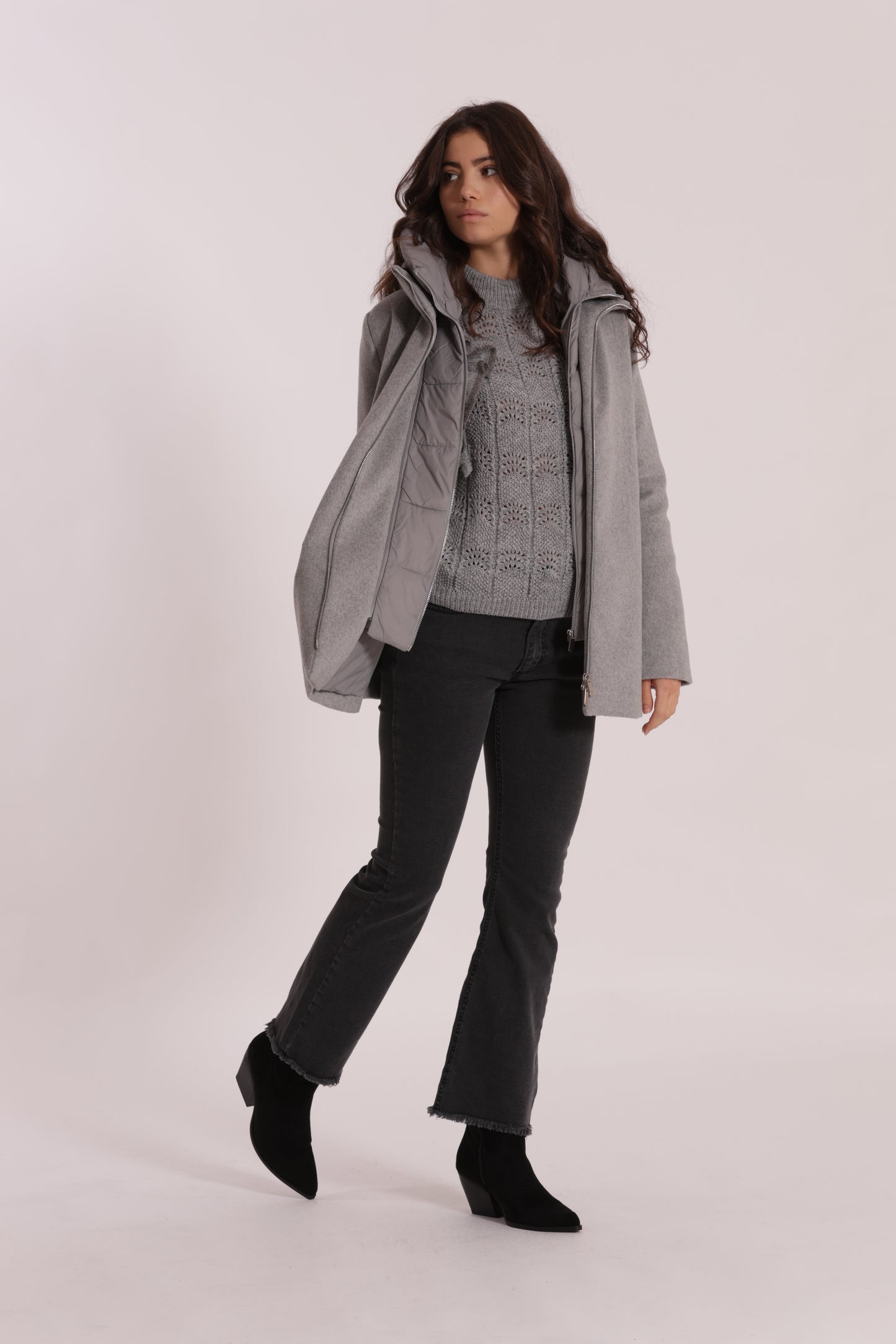 CAPPOTTO CORTO DUE PEZZI CON PIUMINO