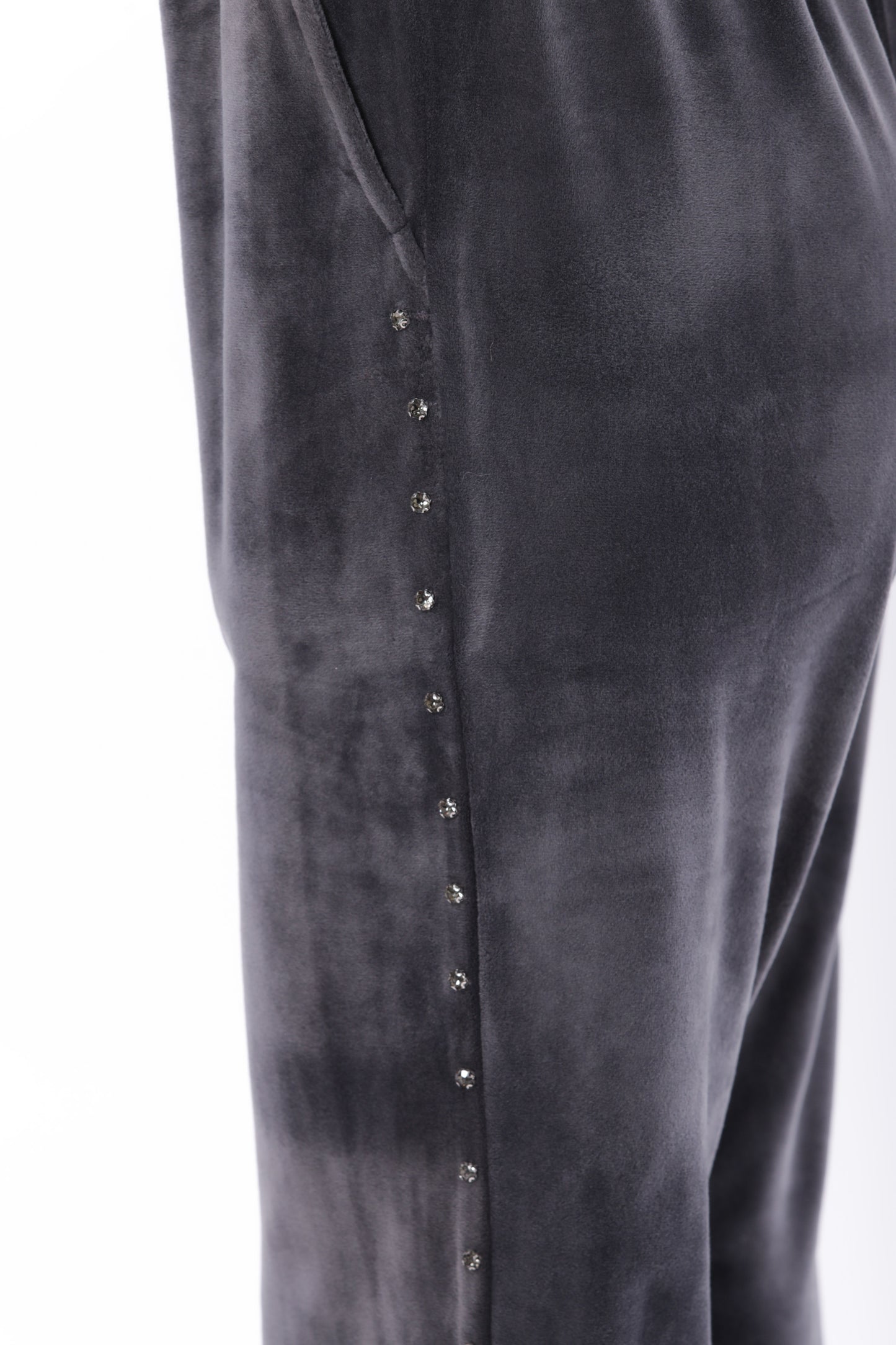 PANTALONE DI TUTA IN VELLUTO CON STRASS