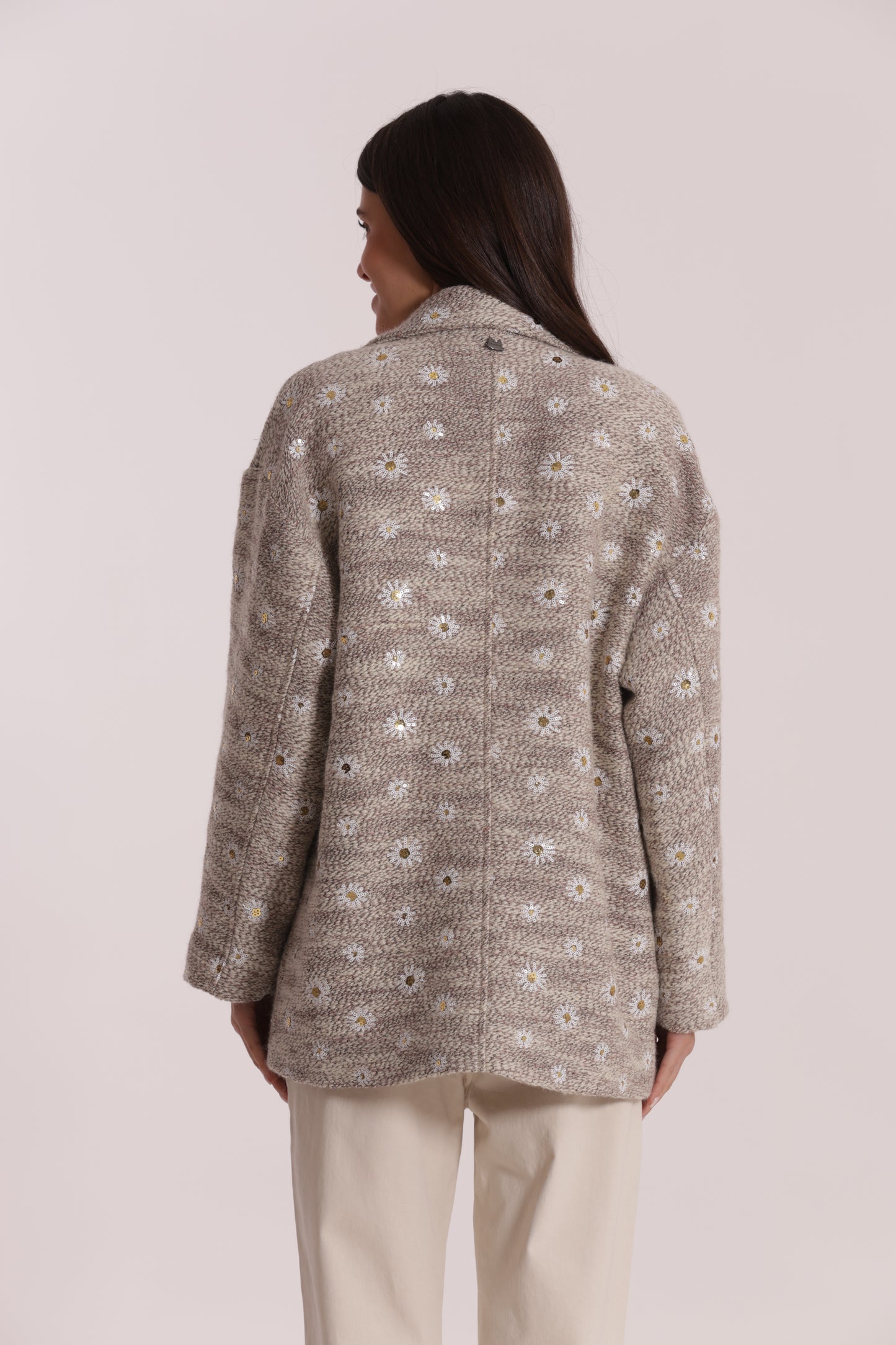 GIACCONE CON MARGHERITE DI PAILLETTES