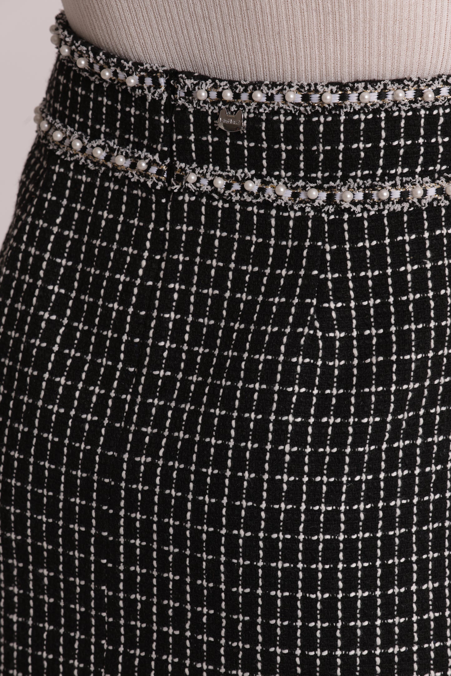 GONNA IN TWEED CON DETTAGLI CATENA