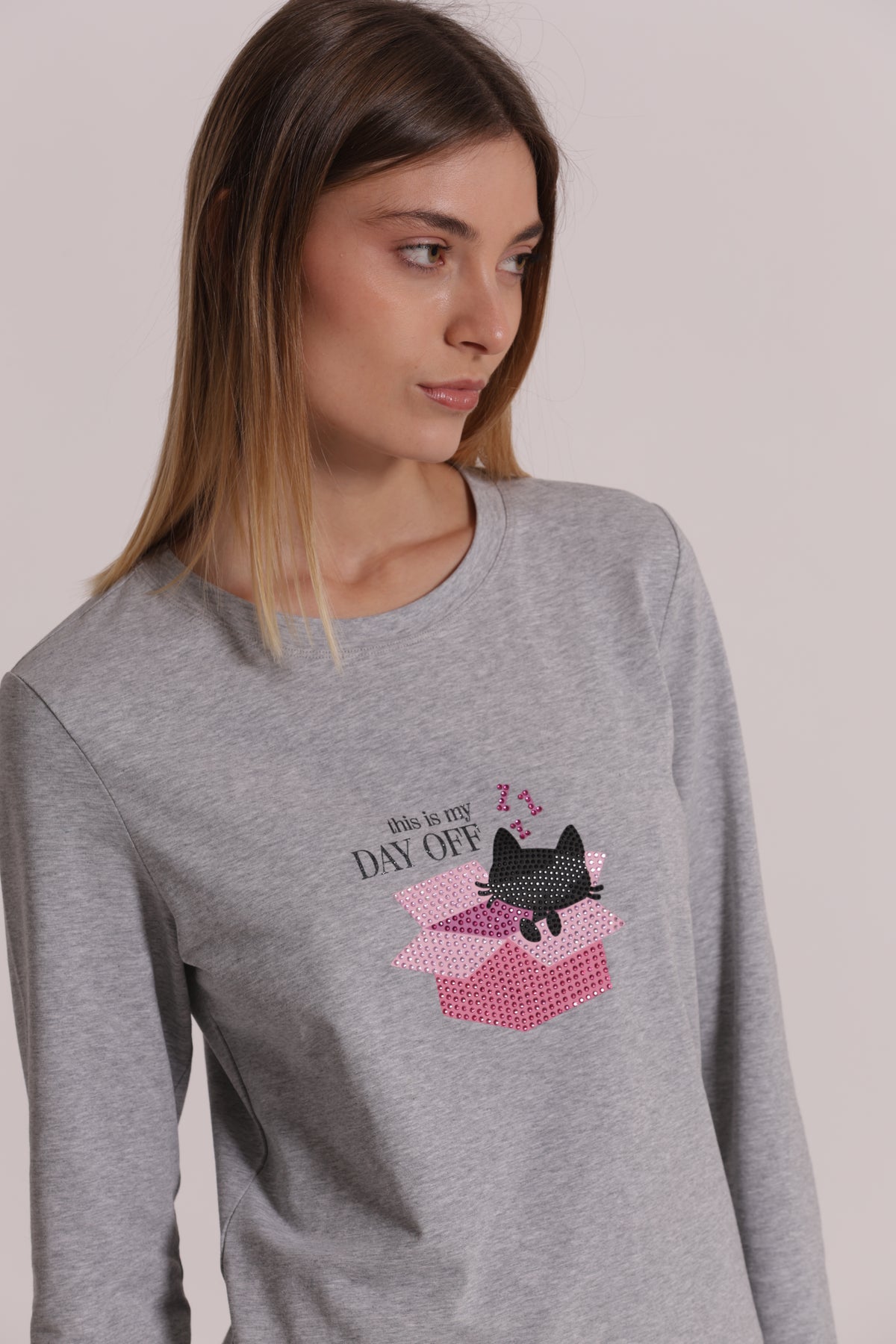 T-SHIRT MANICHE LUNGHE "THIS IS MY DAY OFF"
