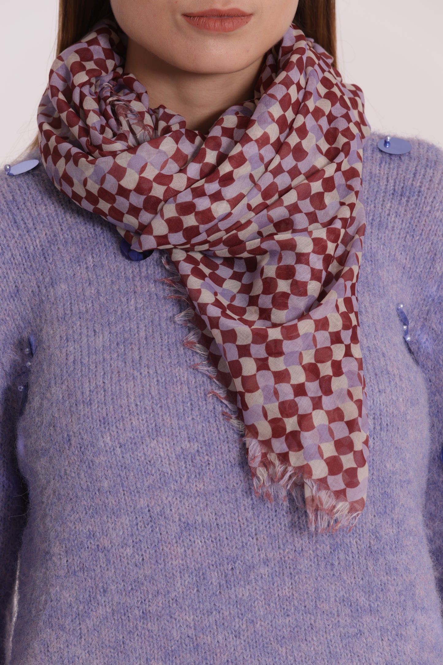FOULARD POIS IN MOVIMENTO (135X135 cm)