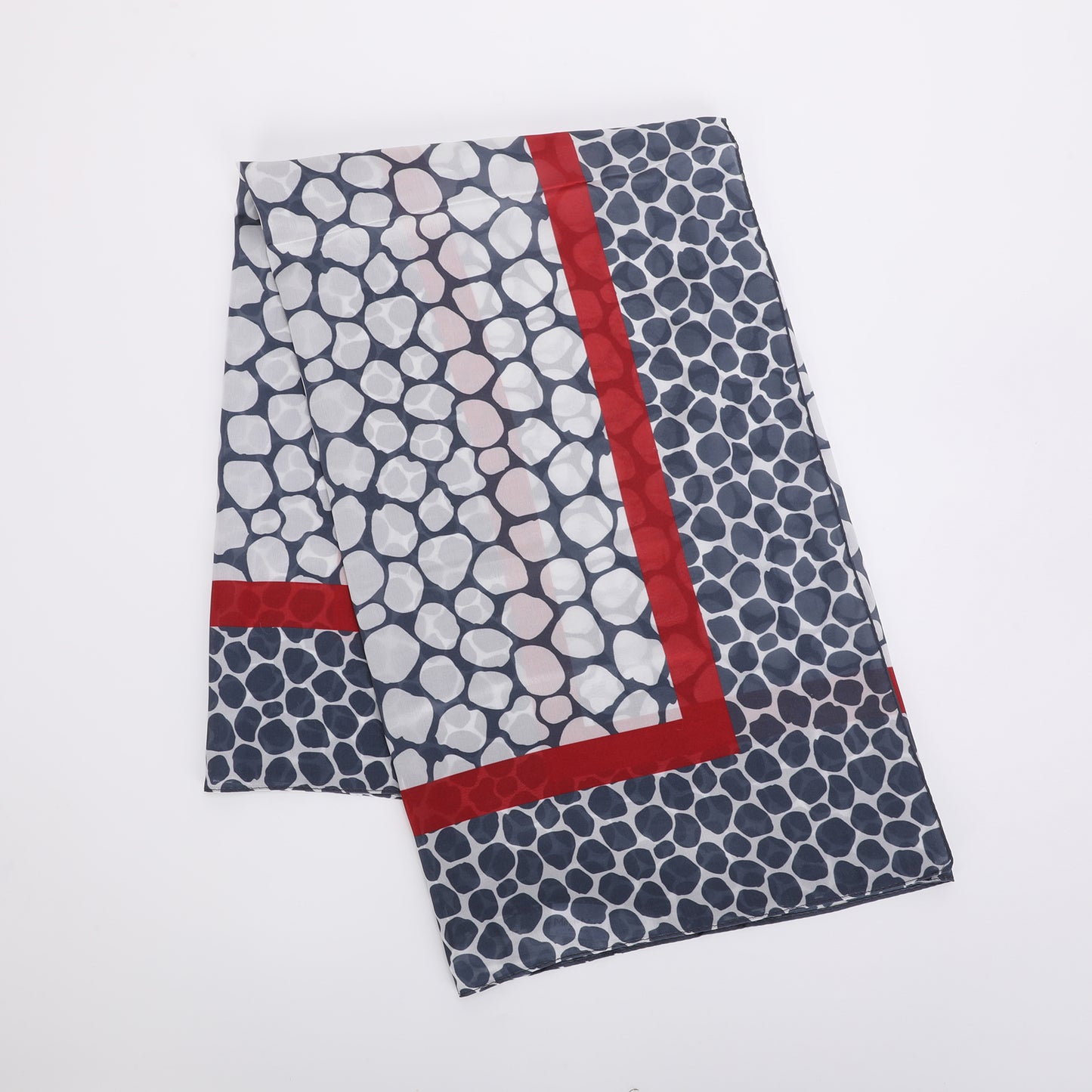 FOULARD POIS IRREGOLARI CON CORNICE (90X90 cm)